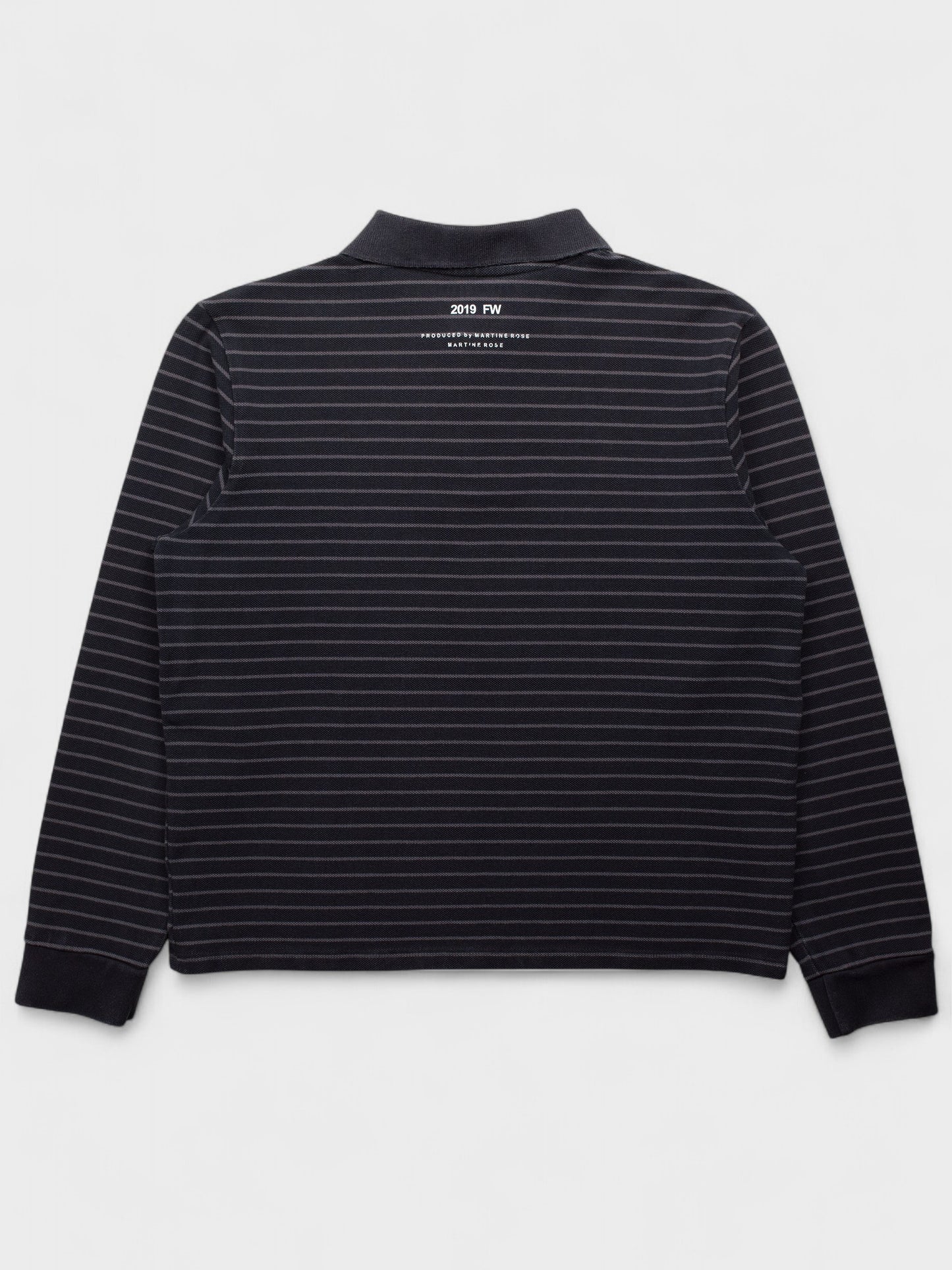 Martine Rose - A/W 2019 - striped short fit polo - unisex size M