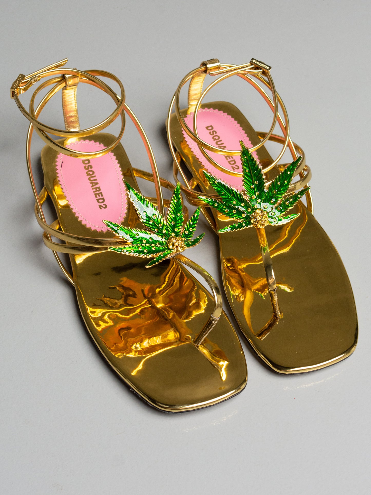 Dsquared2 S/S 2024 Marija Flat Sandals - size 38