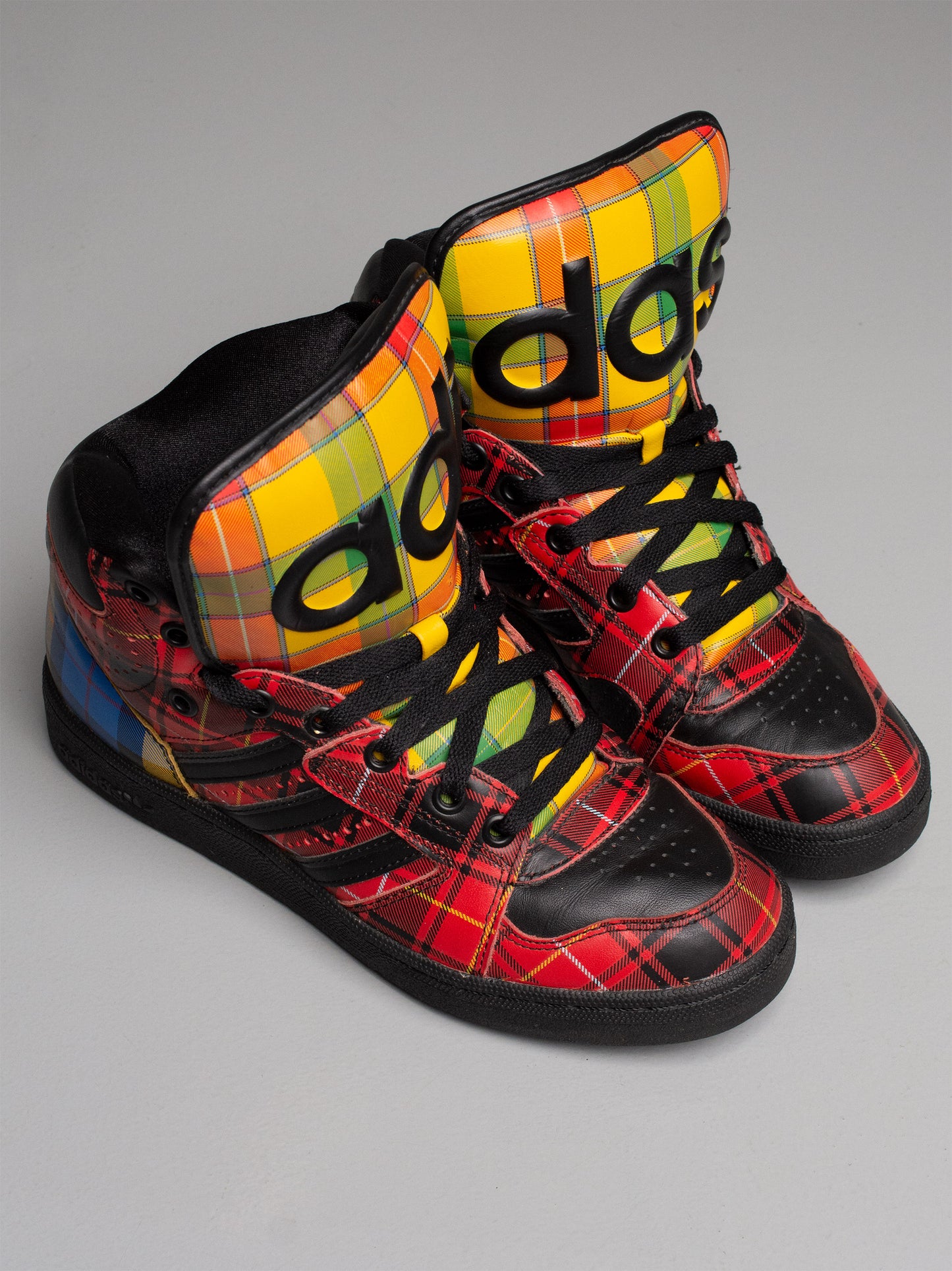 adidas Originals by Jeremy Scott S/S 2013 JS Instinct Hi "Plaid" - size 39 1/3