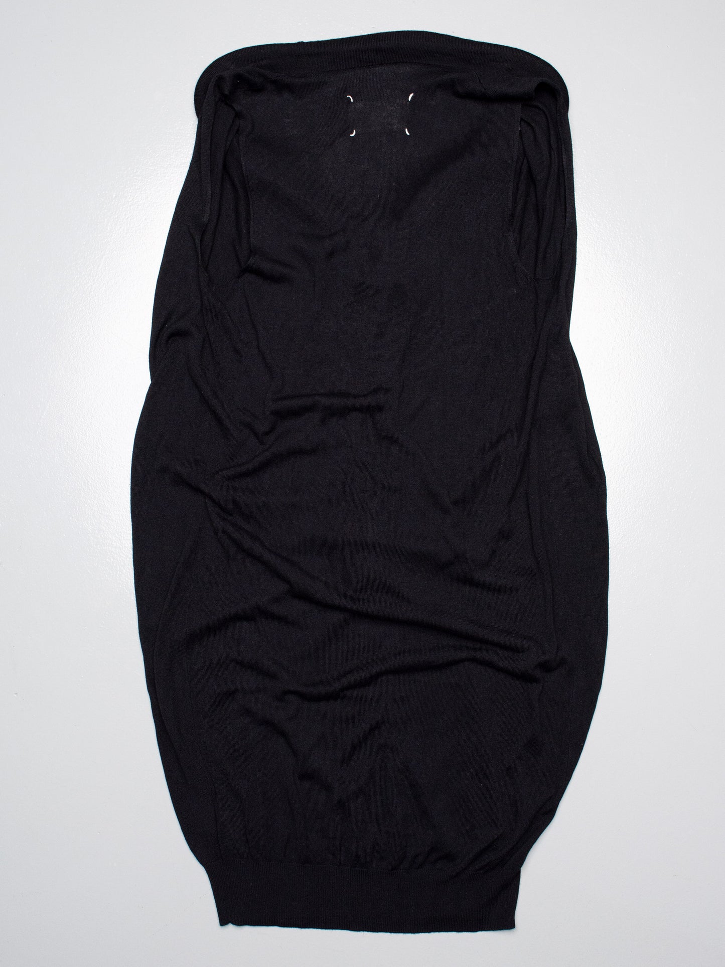 Maison Martin Margiela S/S 2008 blank tag dress with oversized drawstring - size M