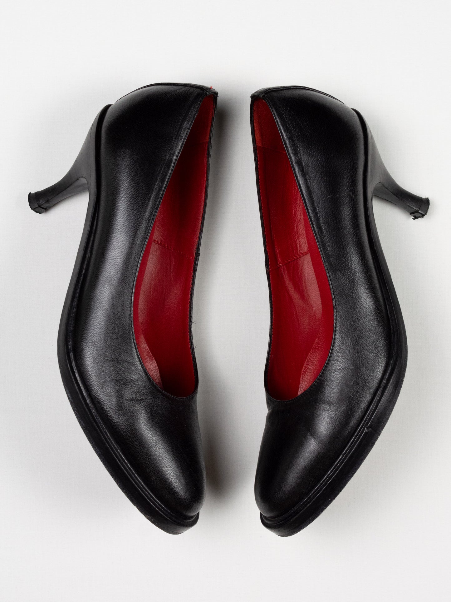 A.F.Vandevorst - round toe low heel pumps (black/red) - size 37 (75mm heel)