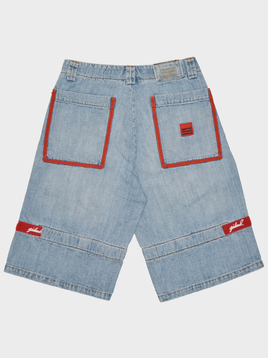 Marithé + François Girbaud - denim shorts with velcro straps - size 32