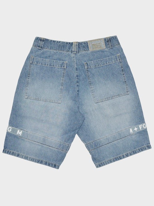 Marithé + François Girbaud - denim shorts with M+FG velcro straps - size 32