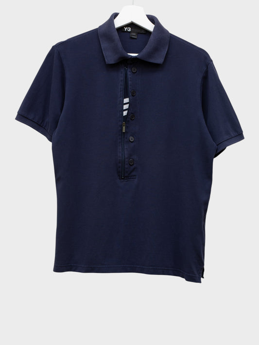 Y-3 - S/S 2010 - polo with zipper detail - size S