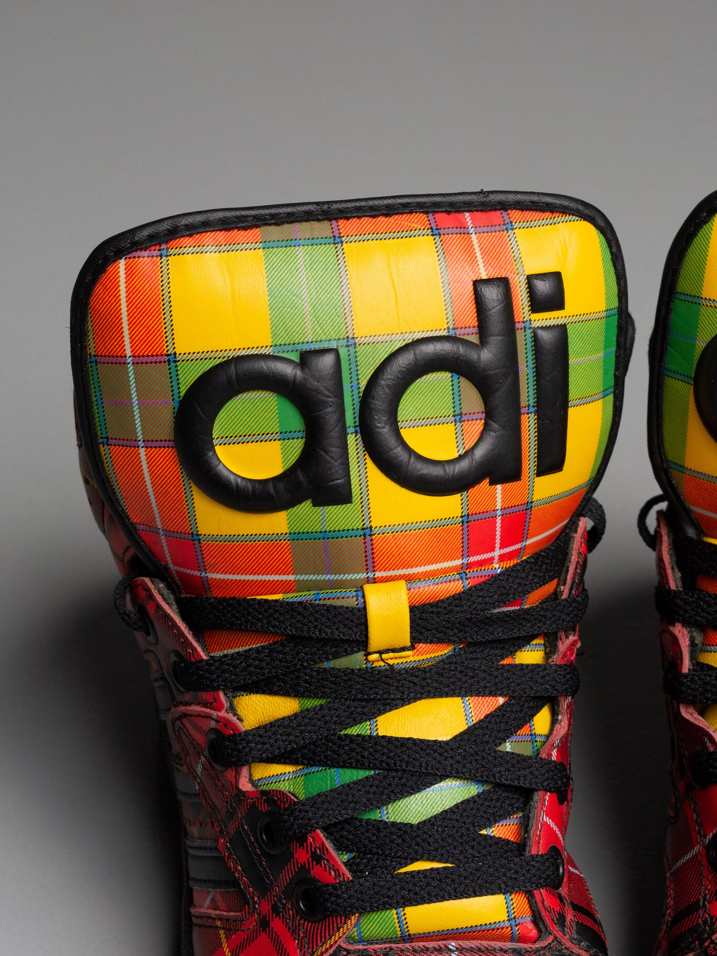 adidas Originals by Jeremy Scott S/S 2013 JS Instinct Hi "Plaid" - size 39 1/3