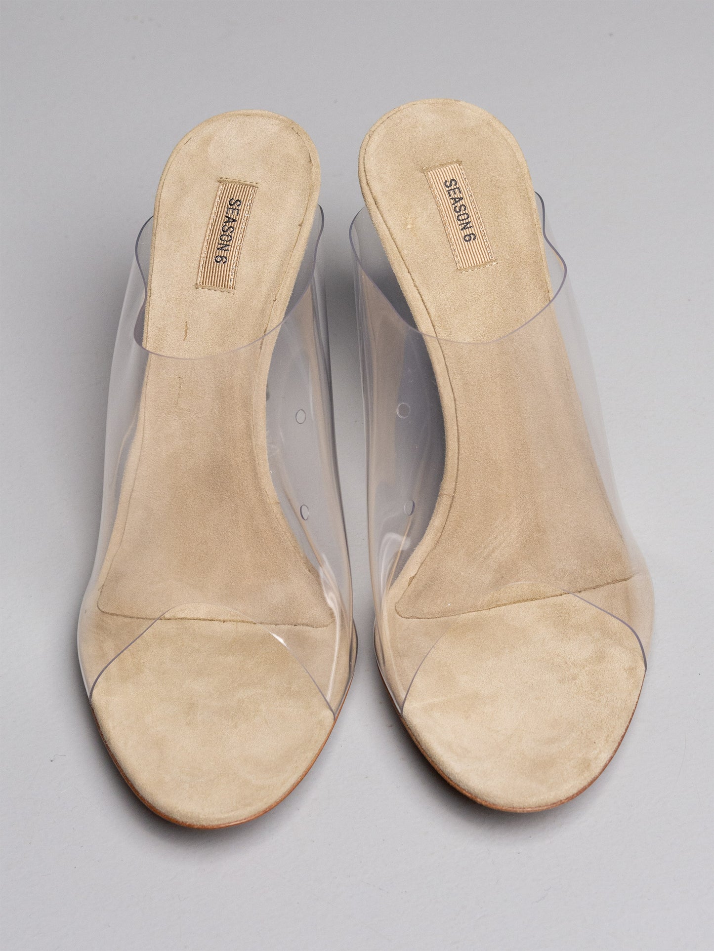 YEEZY Season 6 Clear PVC Mules (90mm heel) - size 38