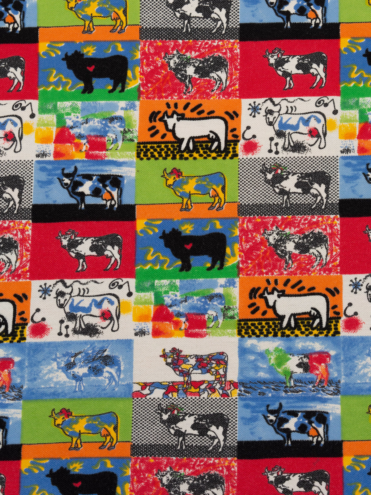 Moschino Jeans - 1990's - men's cows print t-shirt