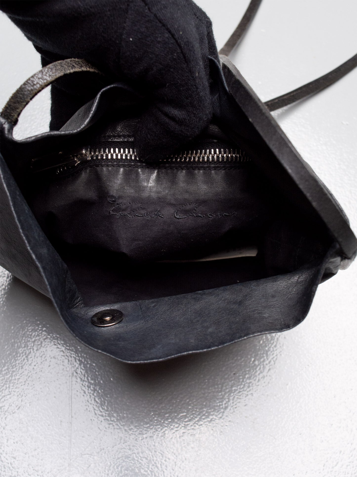Rick Owens - S/S 2015 - leather mini crossbody bag