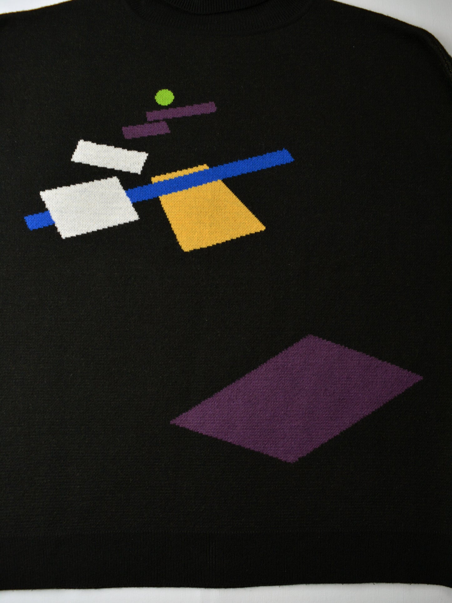 Gosha Rubchinskiy - A/W 2017 - Kazimir Malevich geometry turtleneck sweater (black) - size XL
