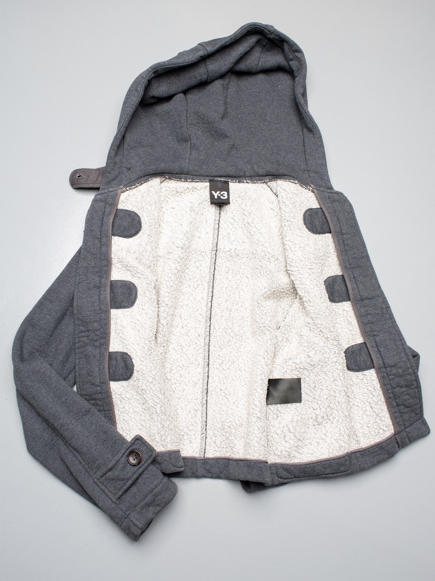 Y-3 A/W 2009 women's cropped fleece duffle jacket - size XS