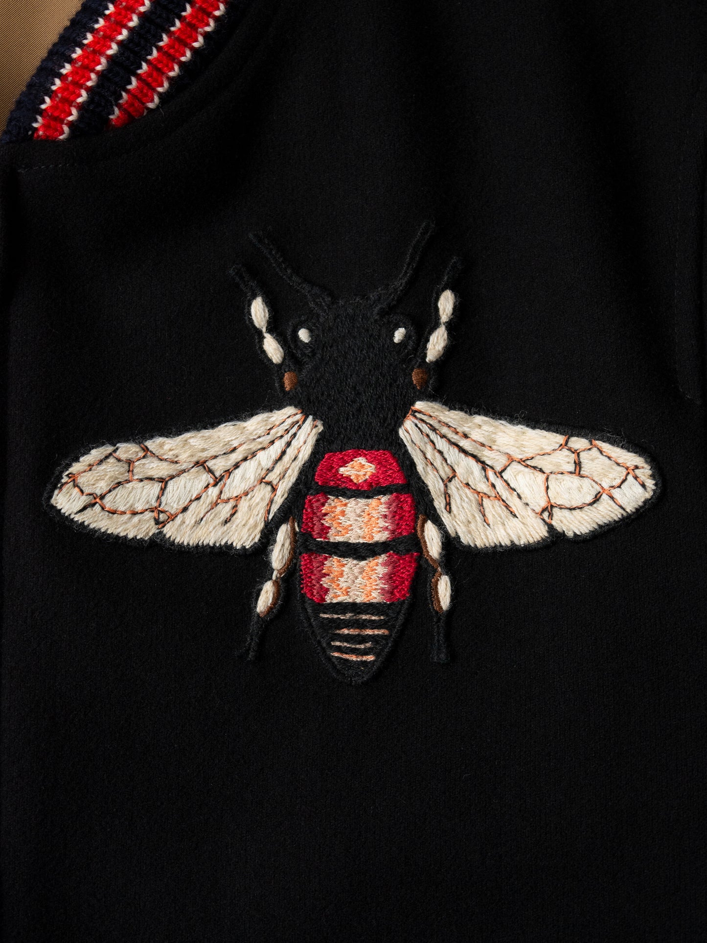 Gucci - Cruise 2018 - Bumble Bee embroidered wool college jacket - size 48