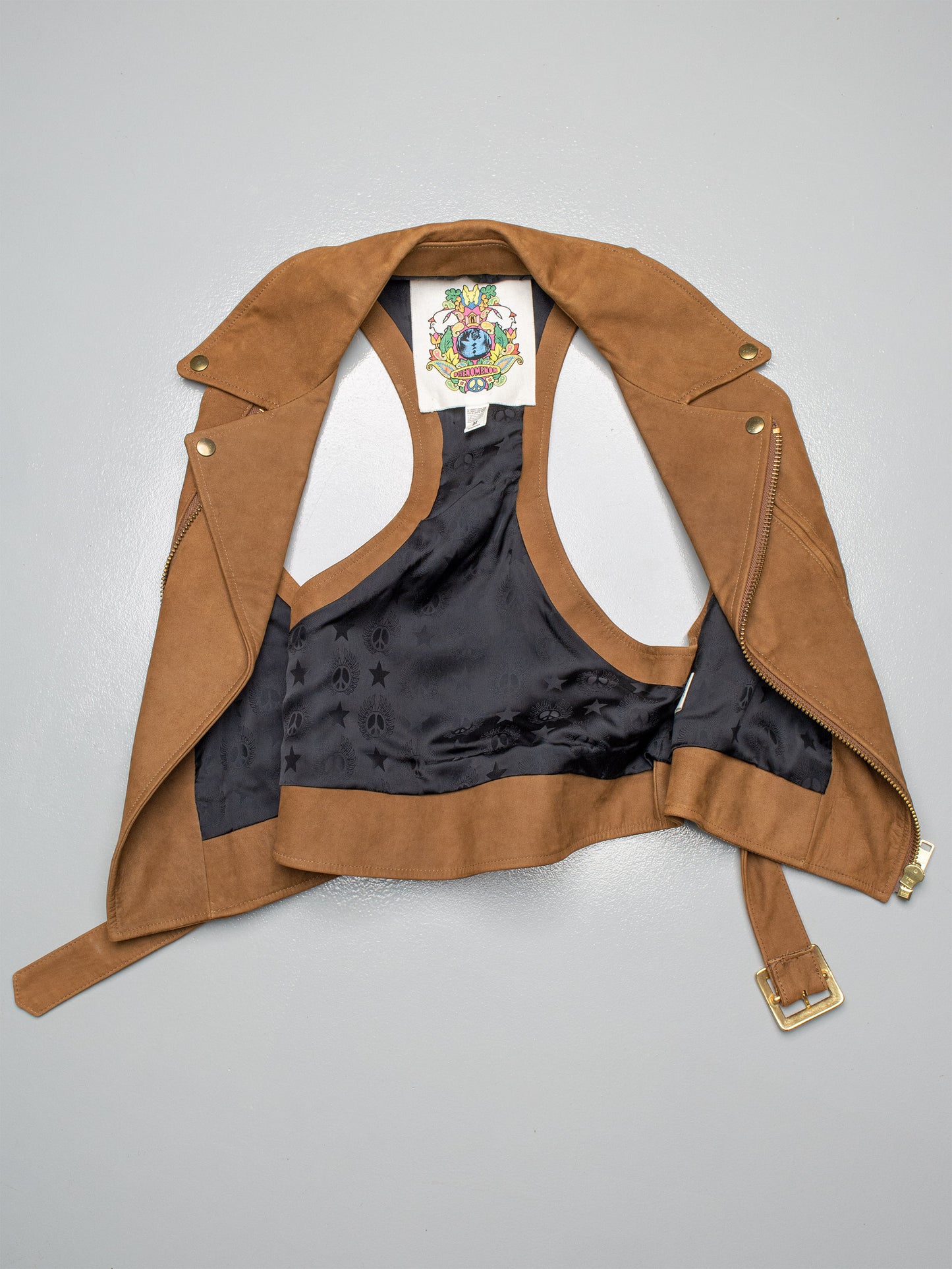 PHENOMENON - S/S 2010 - buffalo leather biker vest - size M