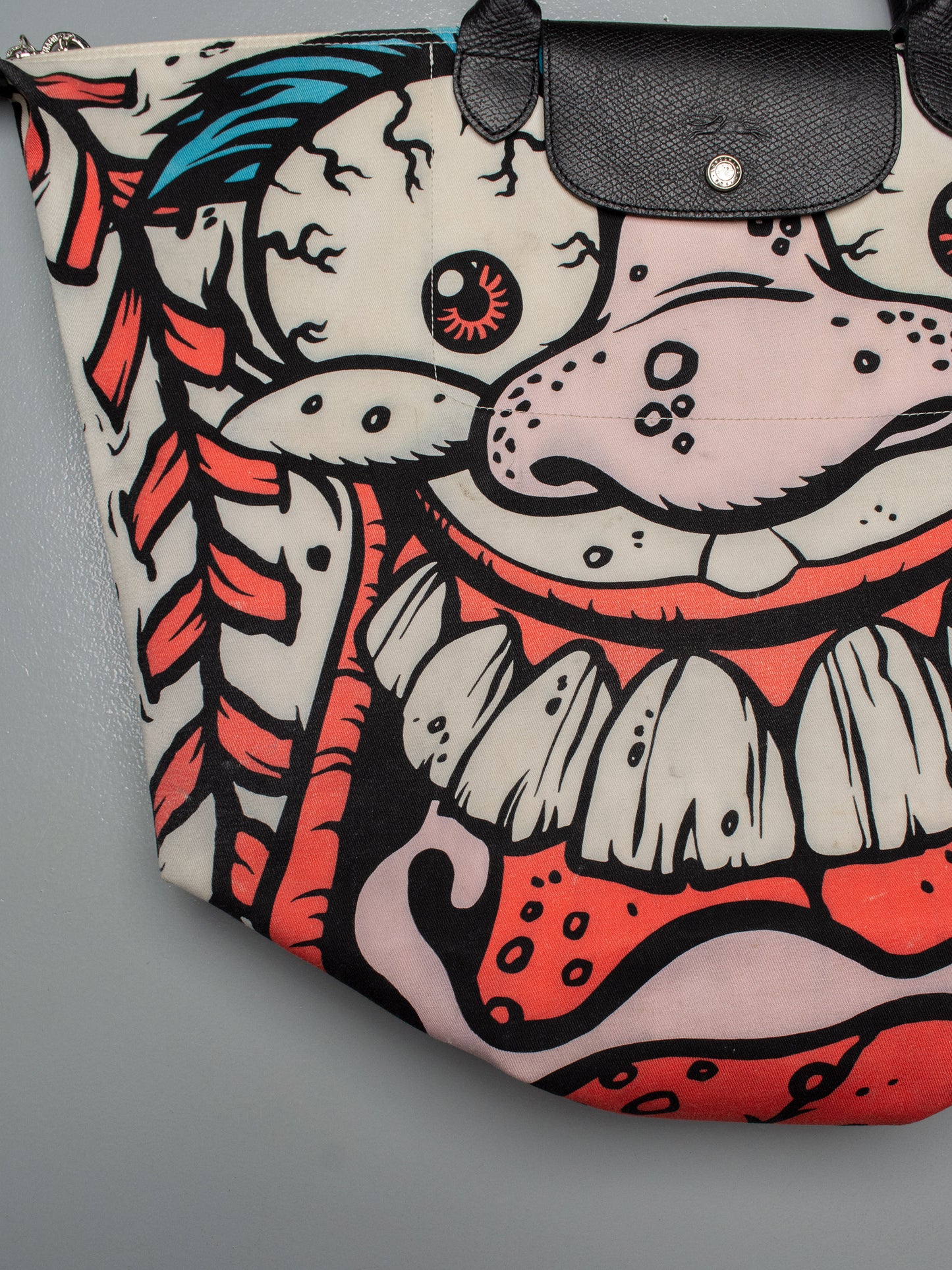 Longchamp X Jeremy Scott X Madballs A/W 2014 Le Pliage bag