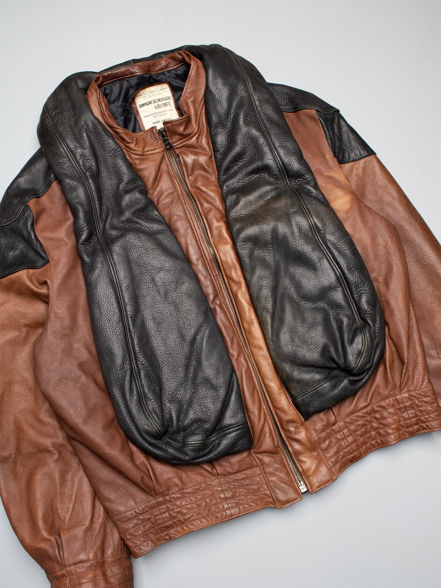 Marithé & François Girbaud - 1980s - life preserver leather jacket - size L