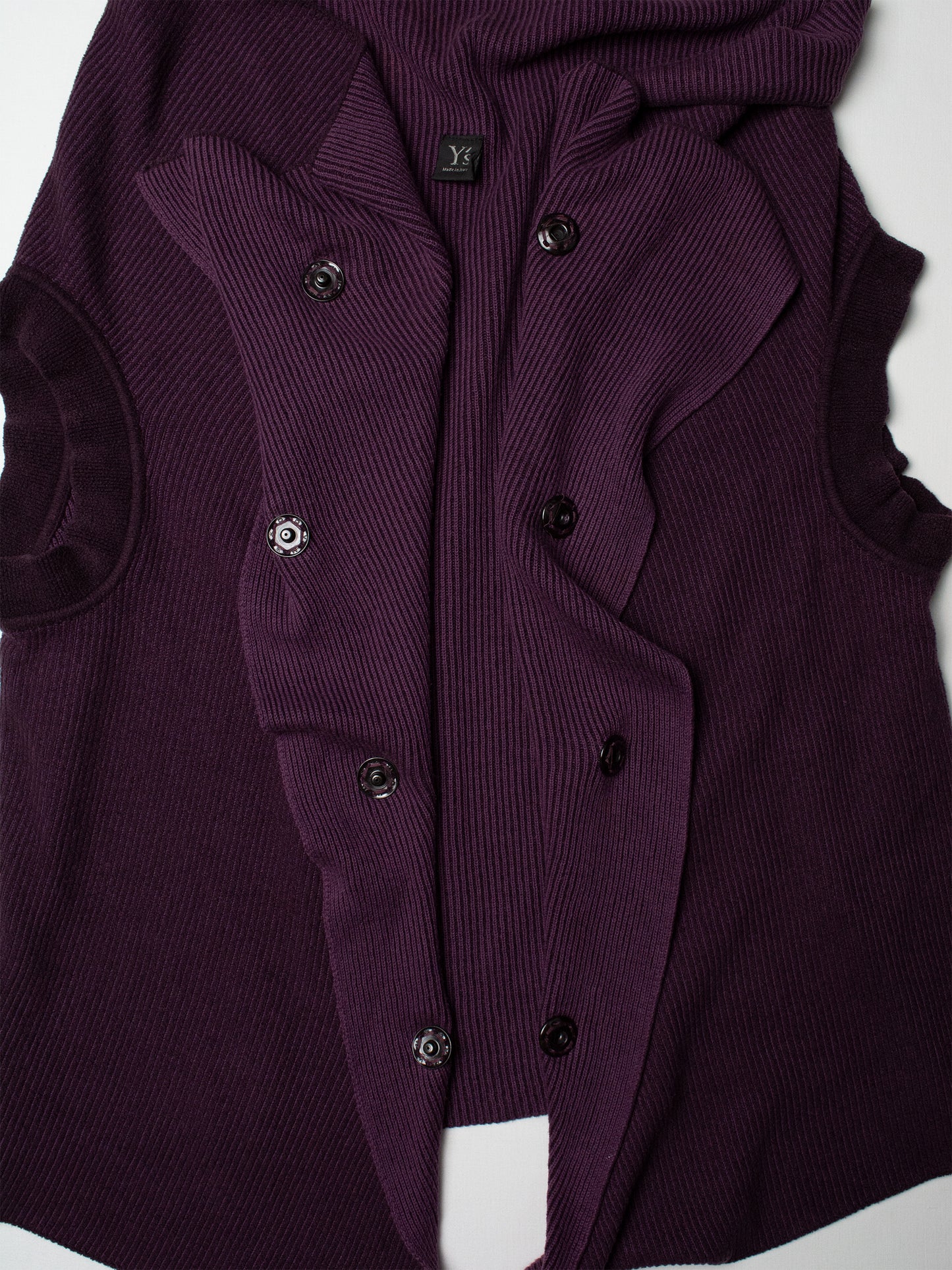 Y's - A/W 2008 - cotton and cupro sleeveless cardigan - size 4