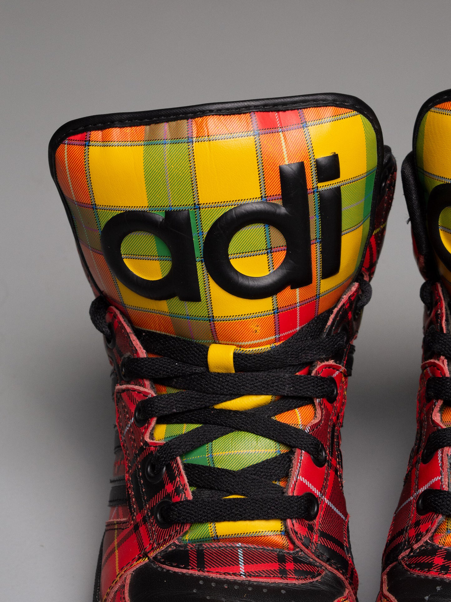 adidas Originals by Jeremy Scott S/S 2013 JS Instinct Hi "Plaid" - size 39 1/3