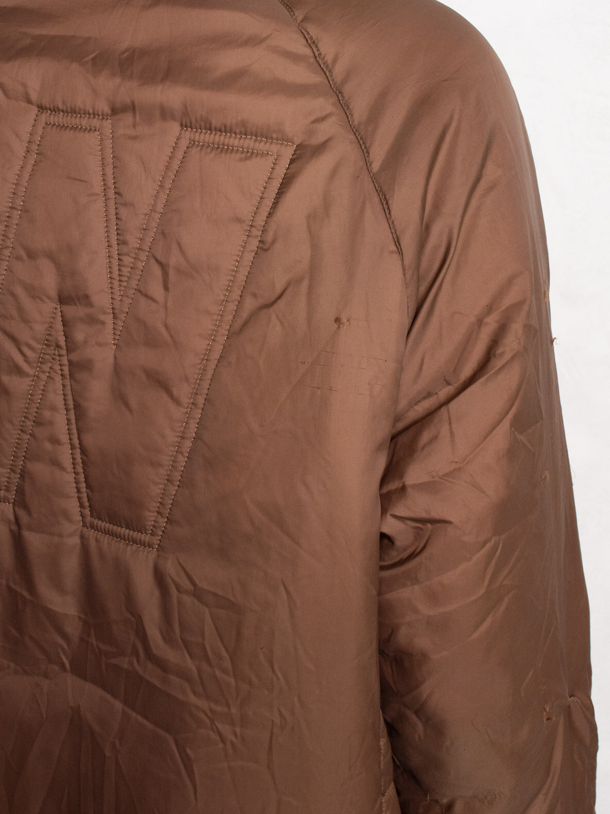 W.&L.T. - A/W 1996 - oversized puffer anorak (brown) - men's size S