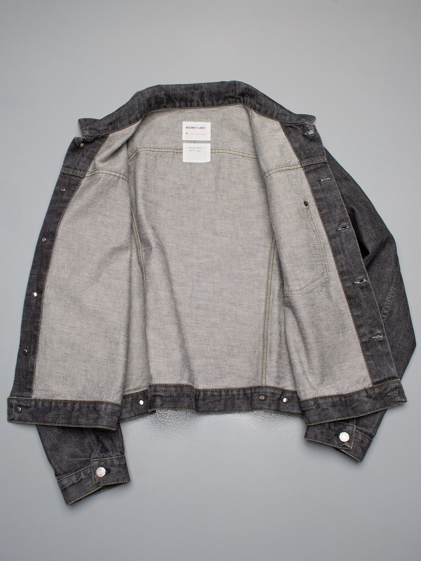 Helmut Lang - 2000s - Classic 1 Pocket denim jacket (dark grey) - size 48