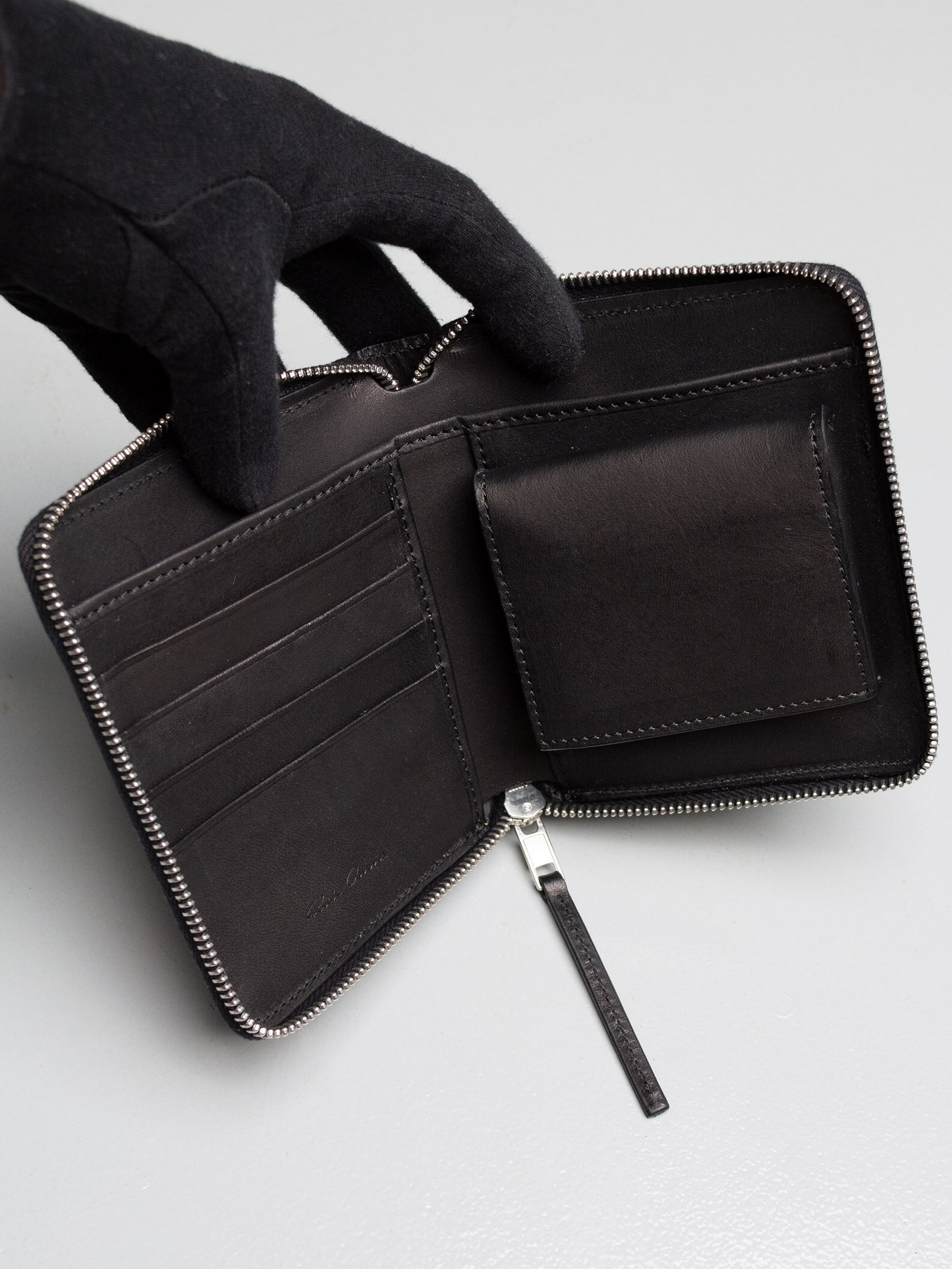 Rick Owens - leather zipped wallet