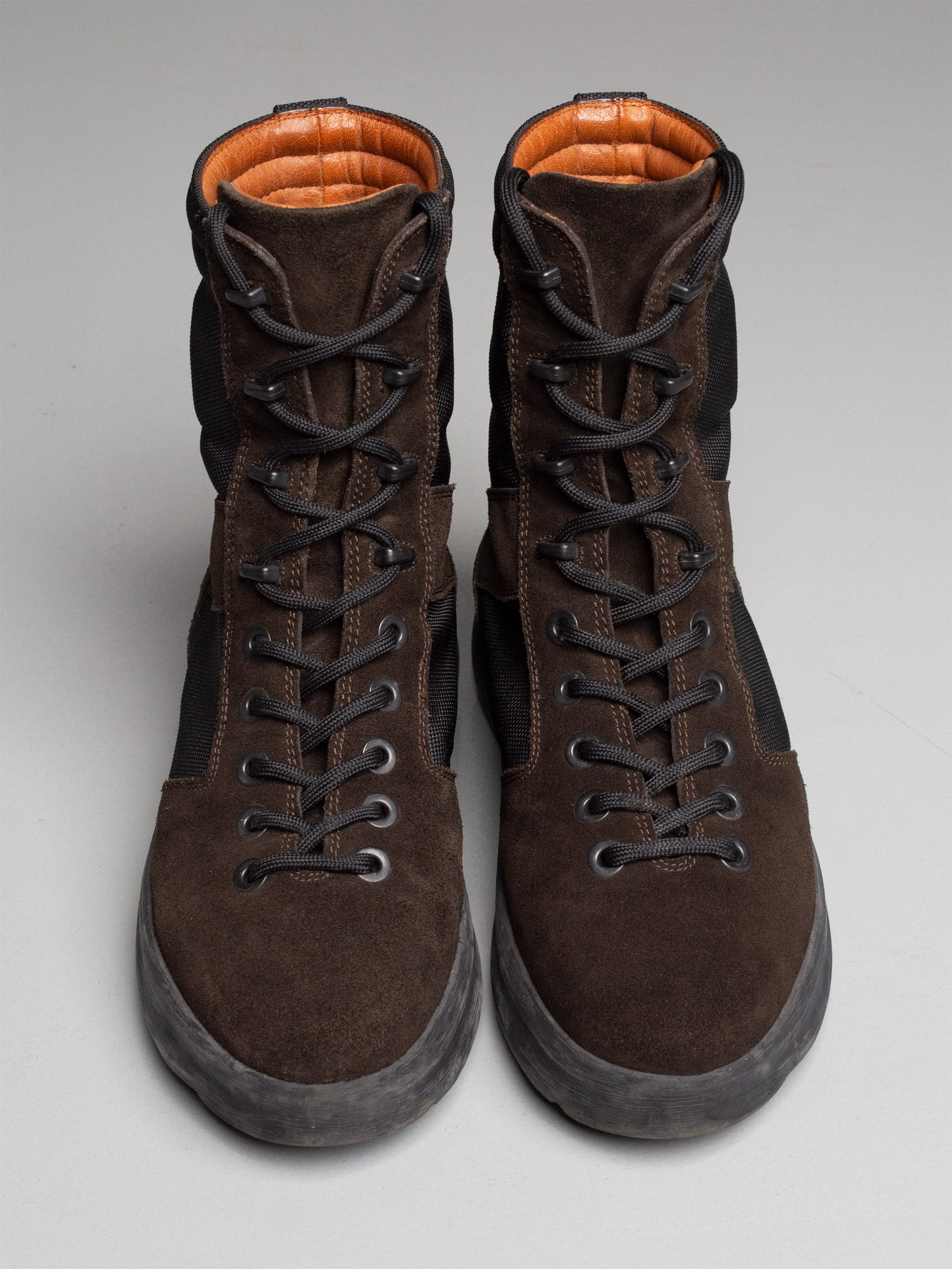 YEEZY Season 3 Onyx Shade Nylon and Thick Suede Military Boots - size 42