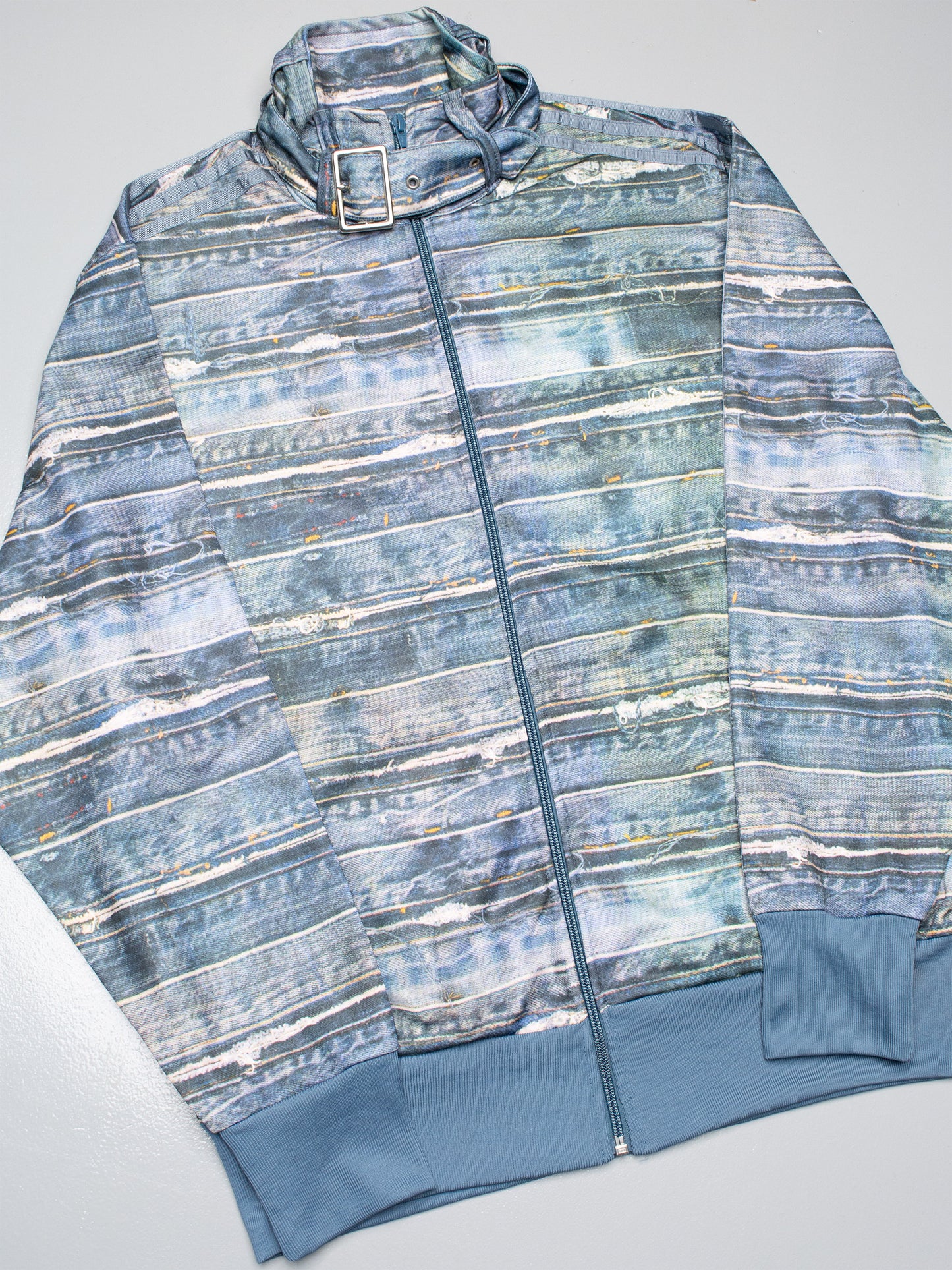 adidas Originals by Jeremy Scott - A/W 2014 - Denim Print Track Top - size L