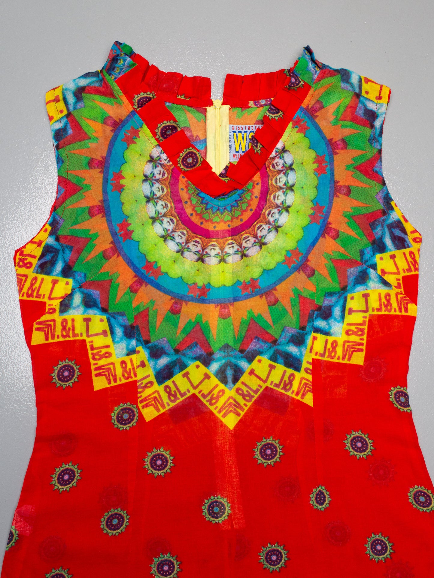 Wild & Lethal Trash - S/S 1997 - psychedelic mini dress - size M
