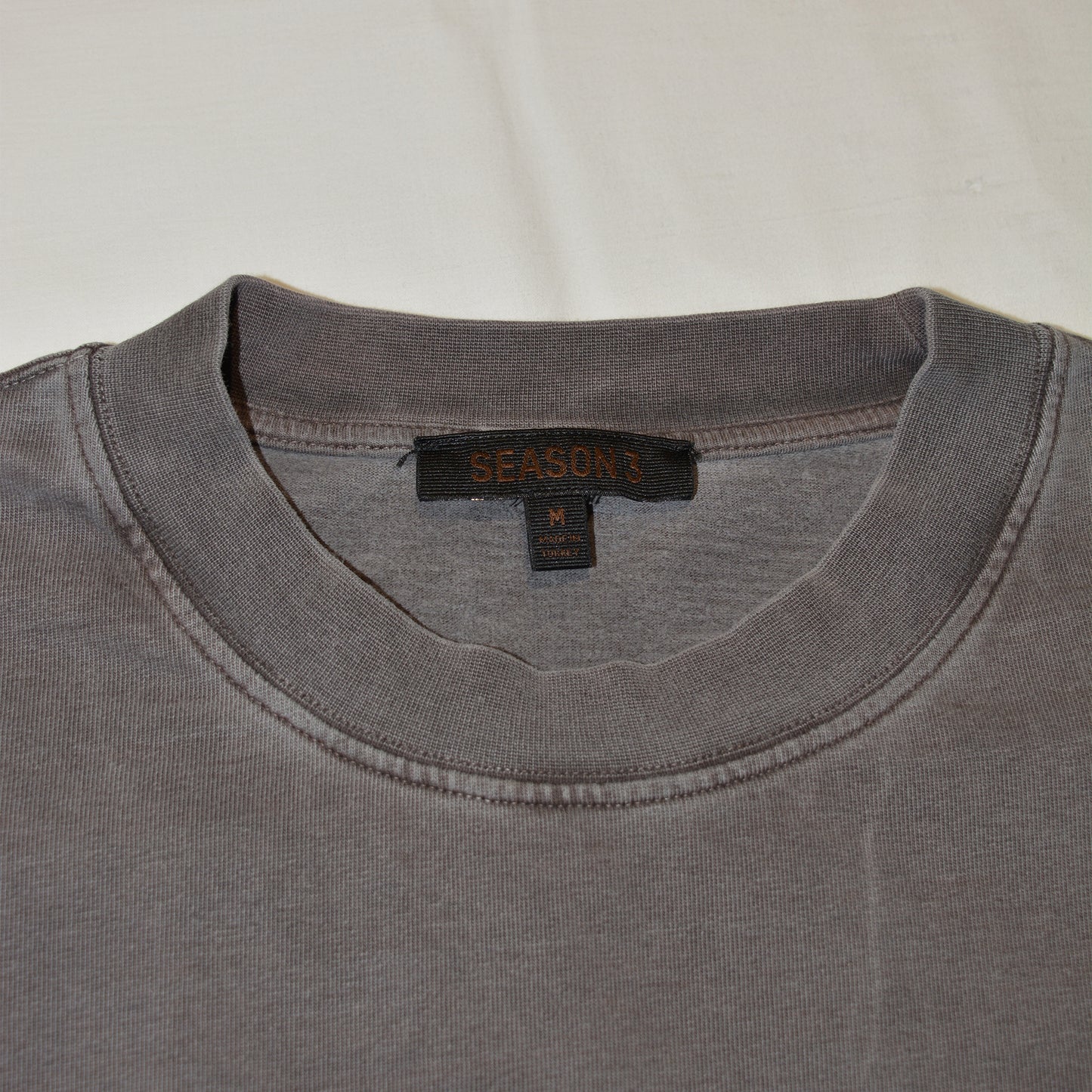YEEZY Season 3 (2016) - Heavy Knit Tee (Onyx Dark) - size M