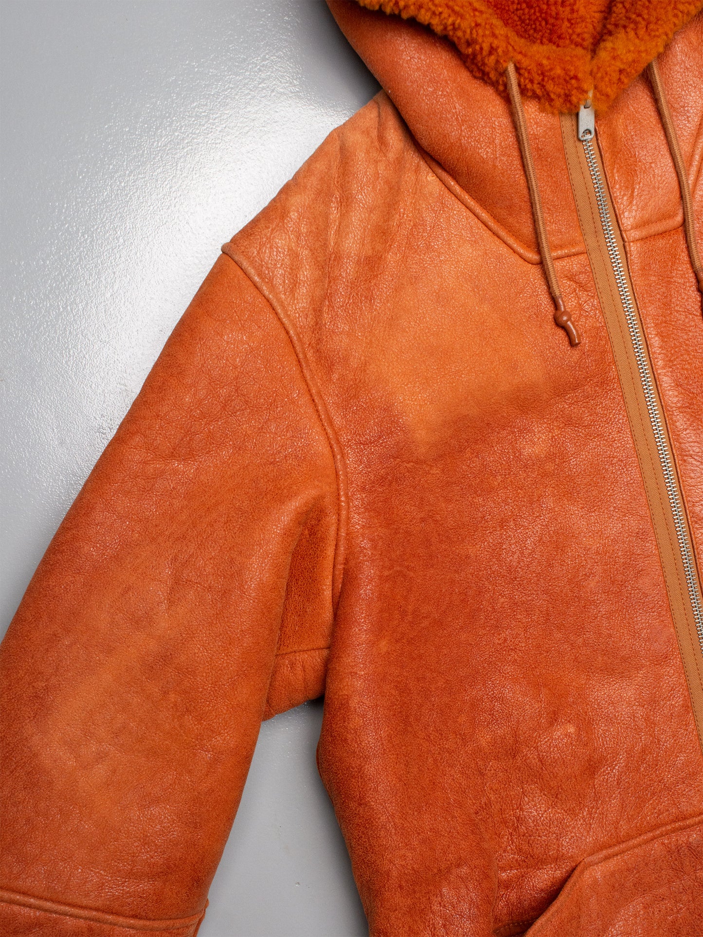YEEZY Season 3 (2016) - Rust hooded shearling coat - men's size L