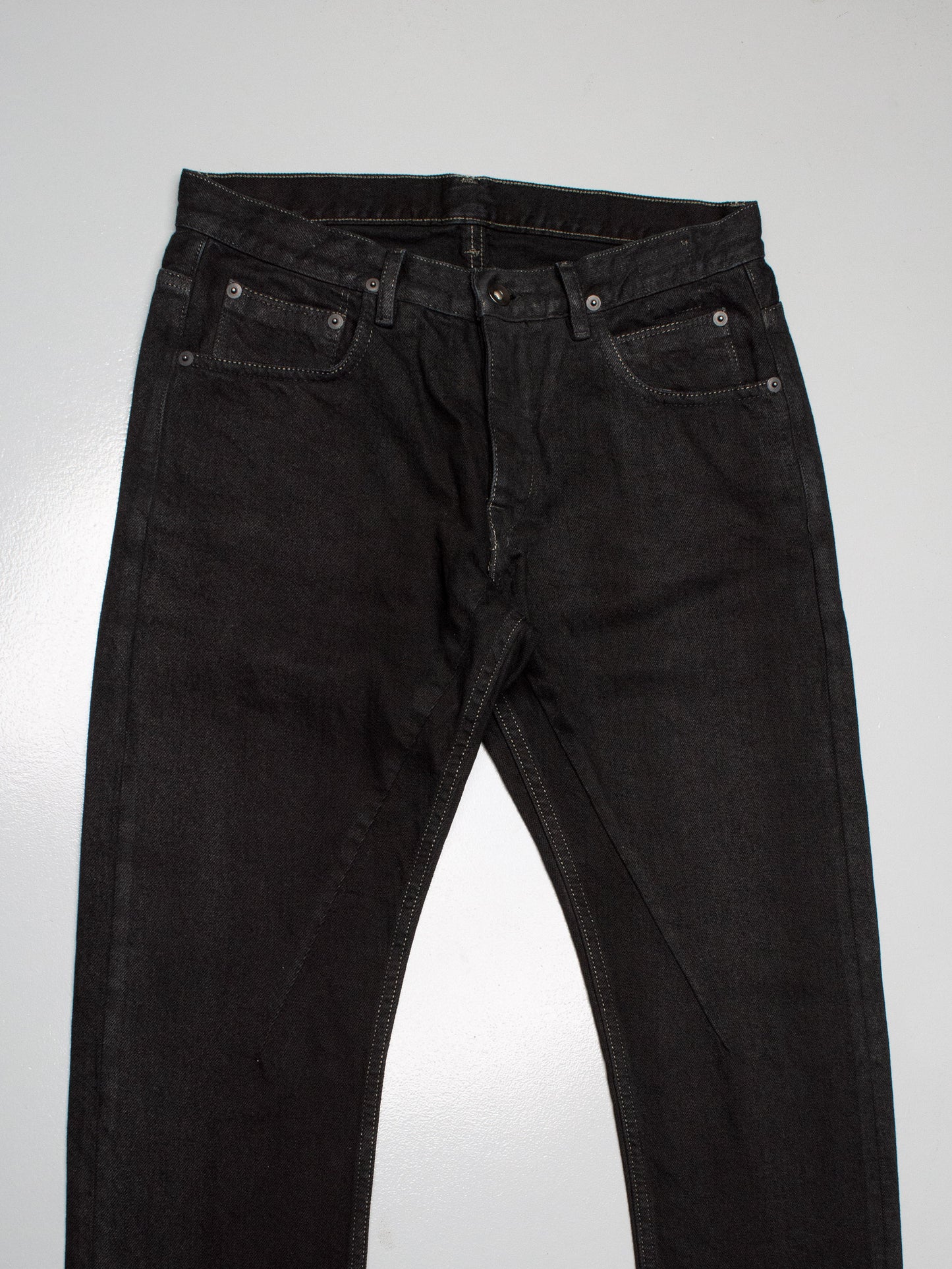 Rick Owens DRKSHDW - A/W 2015 - Detroit cut skinny fit jeans (Blackety Black) - size 29