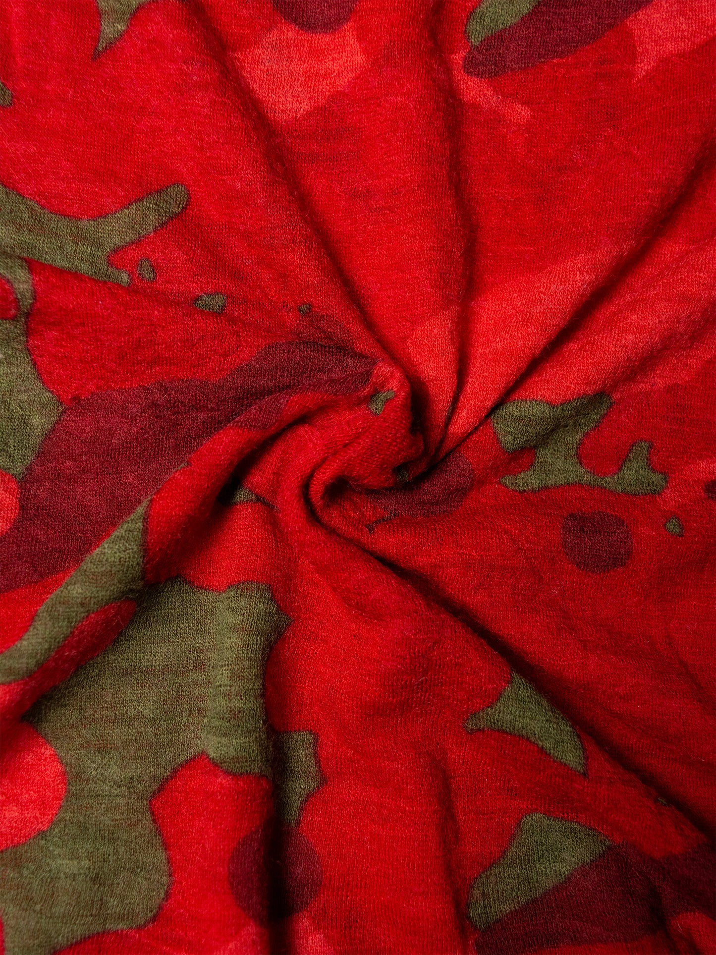Y's by Yohji Yamamoto - A/W 2004 - red camo print wool long-sleeve