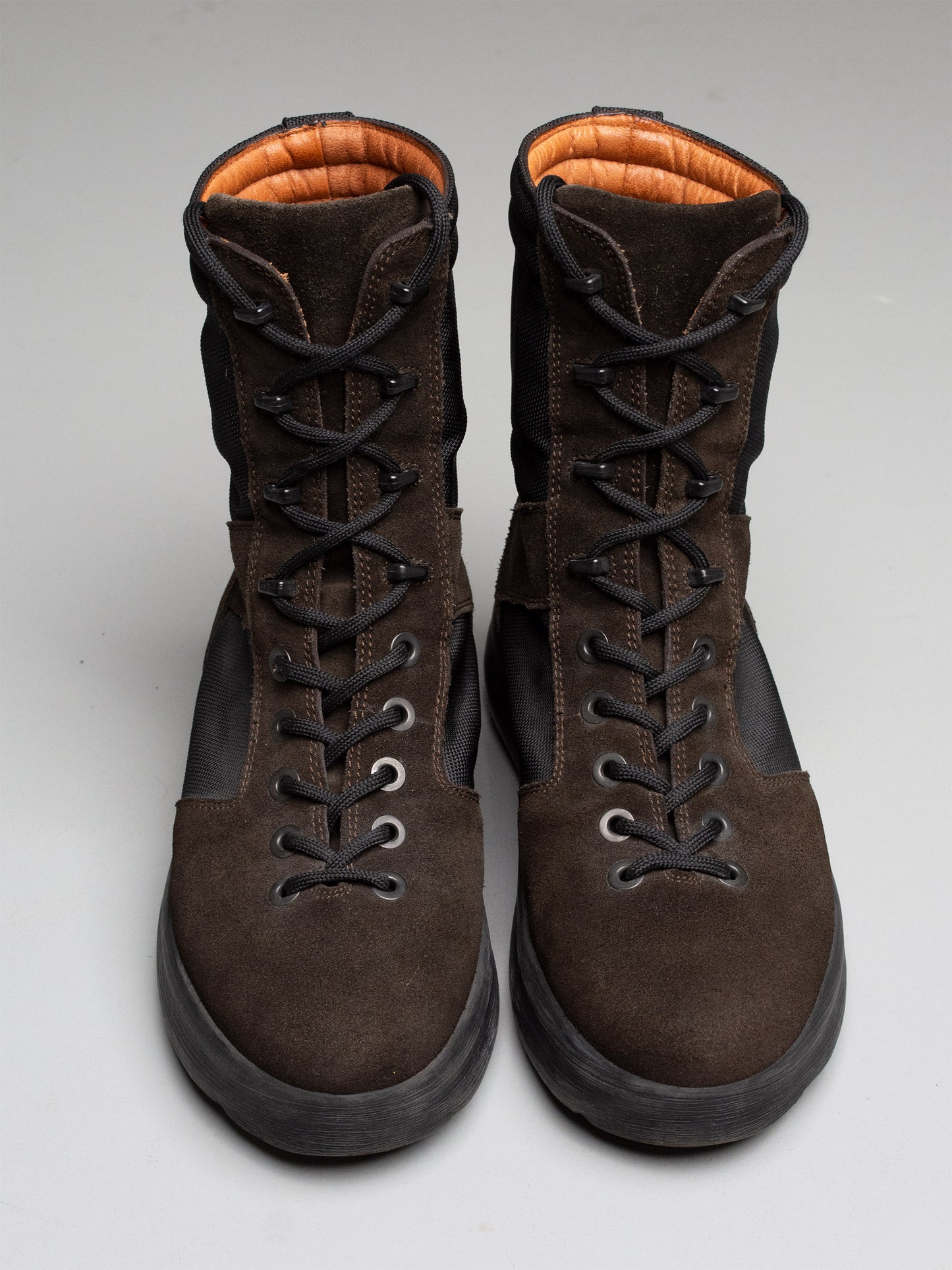 YEEZY Season 3 Onyx Shade Nylon and Thick Suede Military Boots - size 44