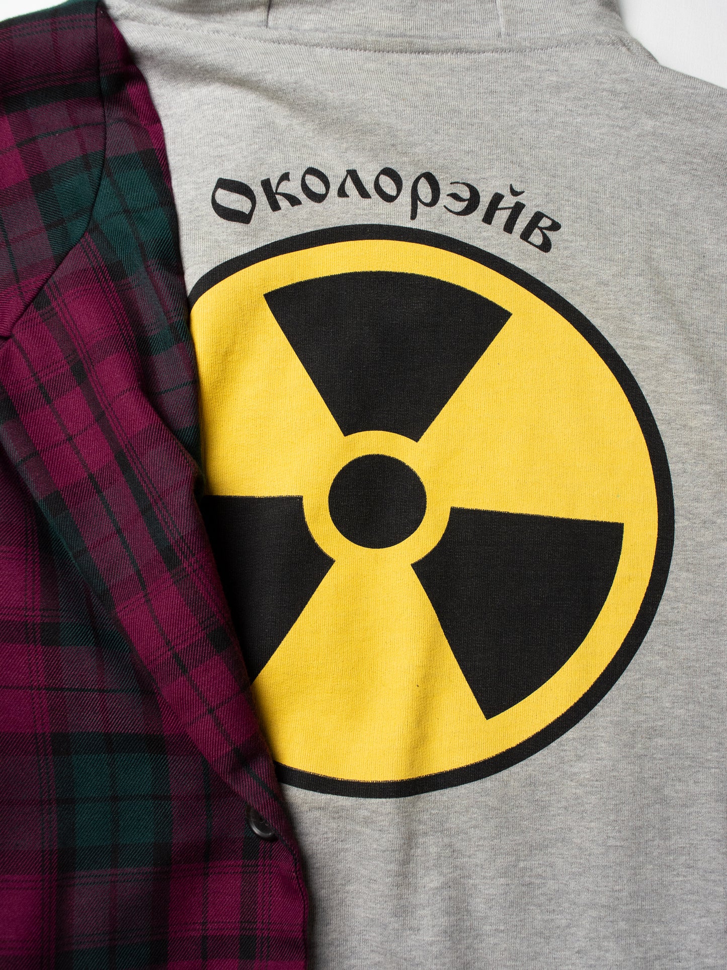 Gosha Rubchinskiy - S/S 2018 - rave-ish hybrid hoodie (grey)