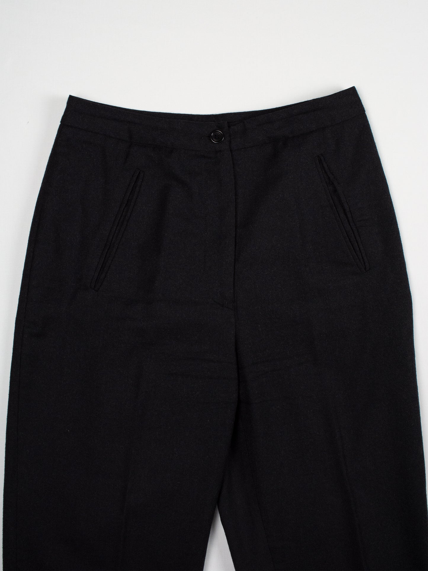 Helmut Lang - A/W 1992 - wool tapered pants (black) - women's size 42