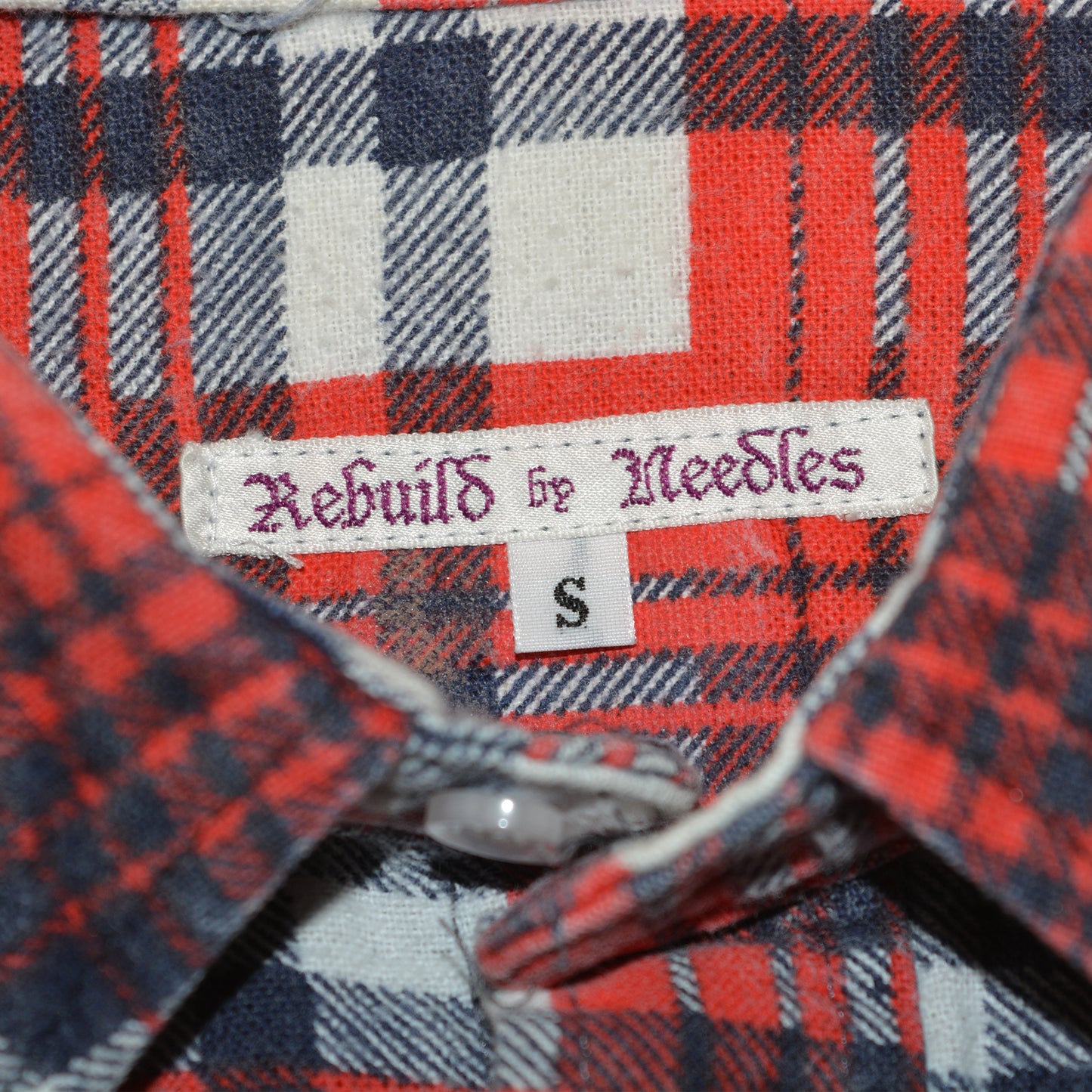 Rebuild by Needles - 7-cut check flannel shirt - size S