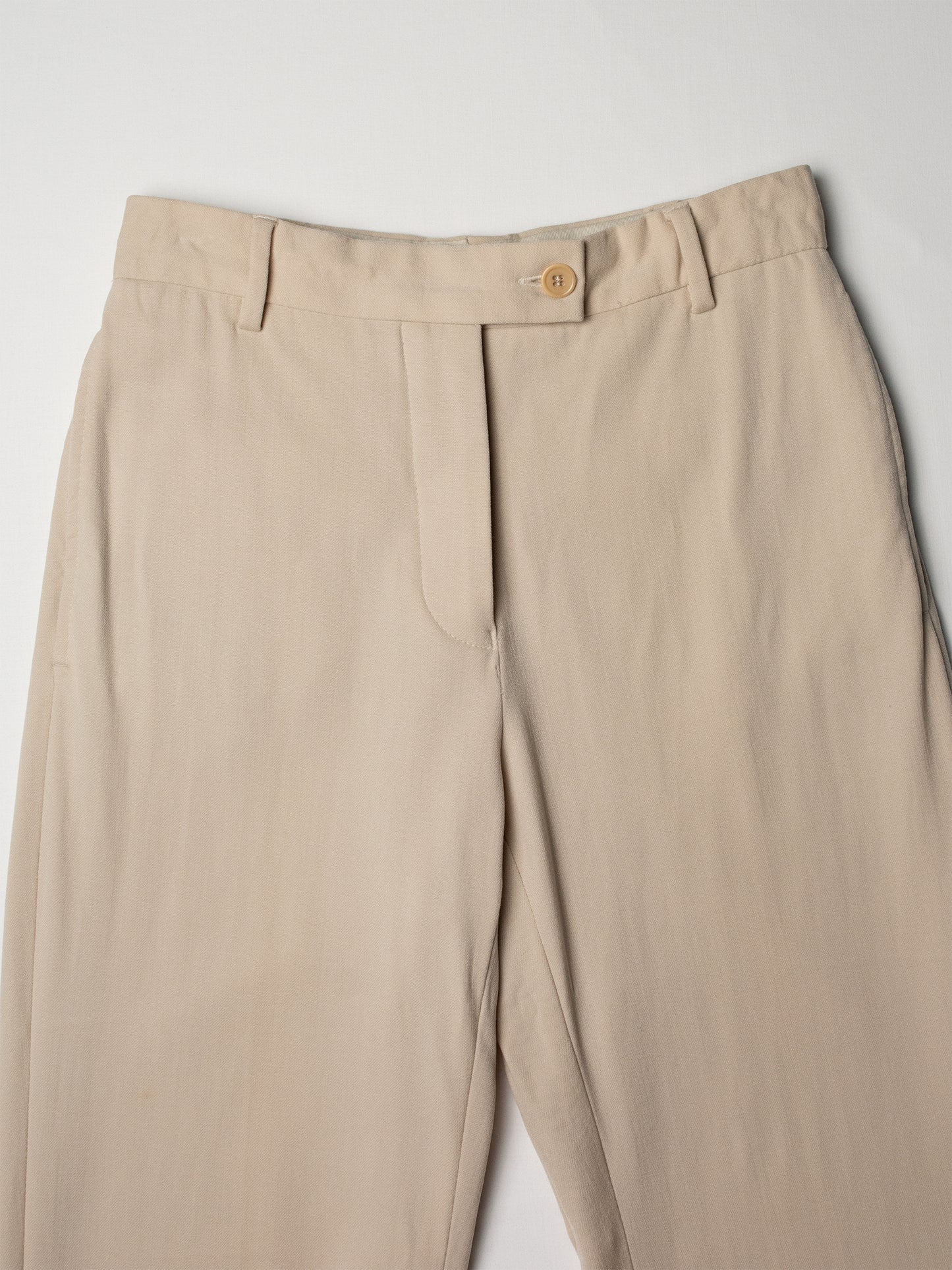 Helmut Lang - (vintage) - straight leg trousers (beige) - women's size 40
