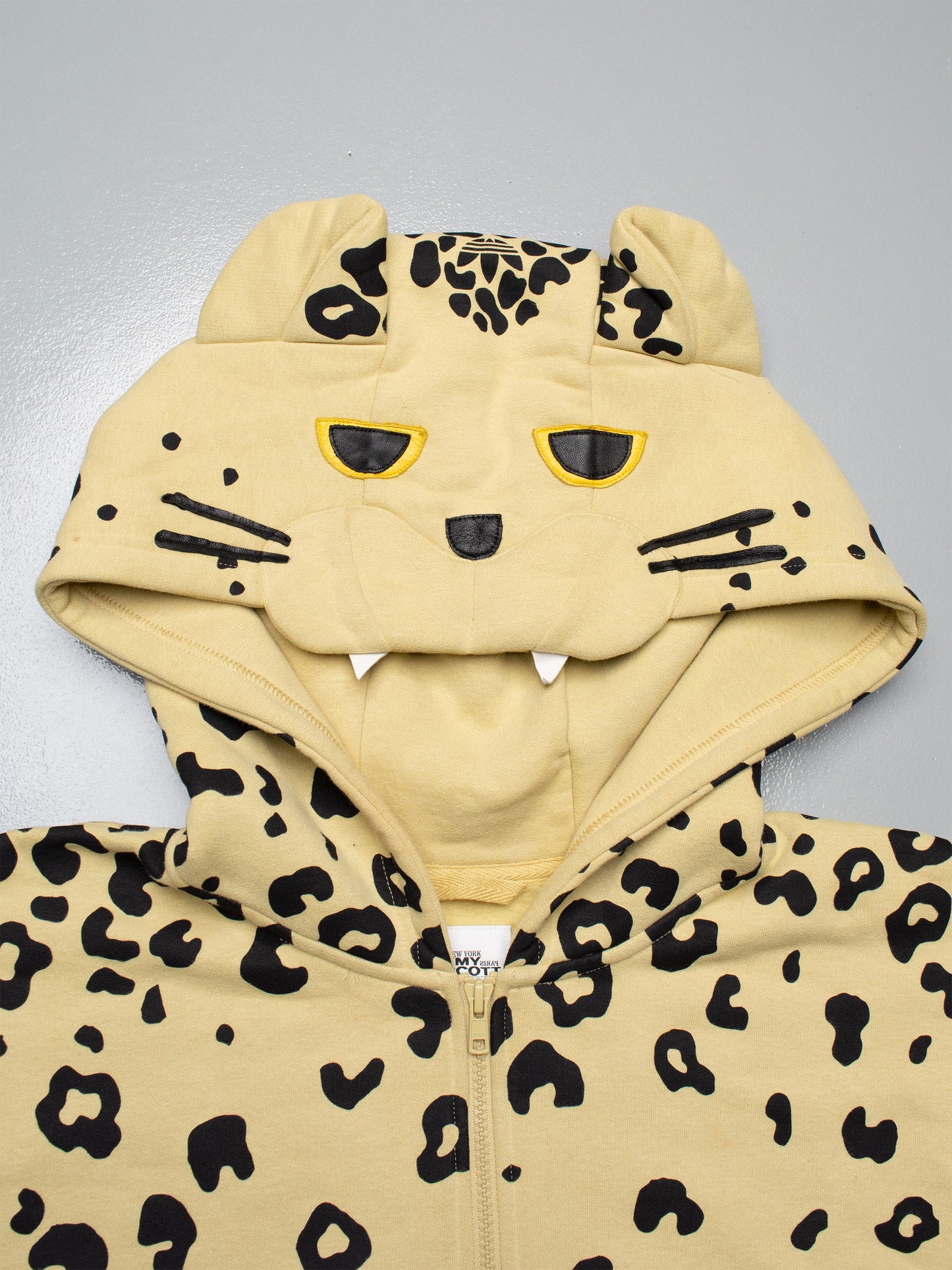 adidas Originals by Jeremy Scott - S/S 2009 - Leopard Fleece Hoodie (yellow) - size M
