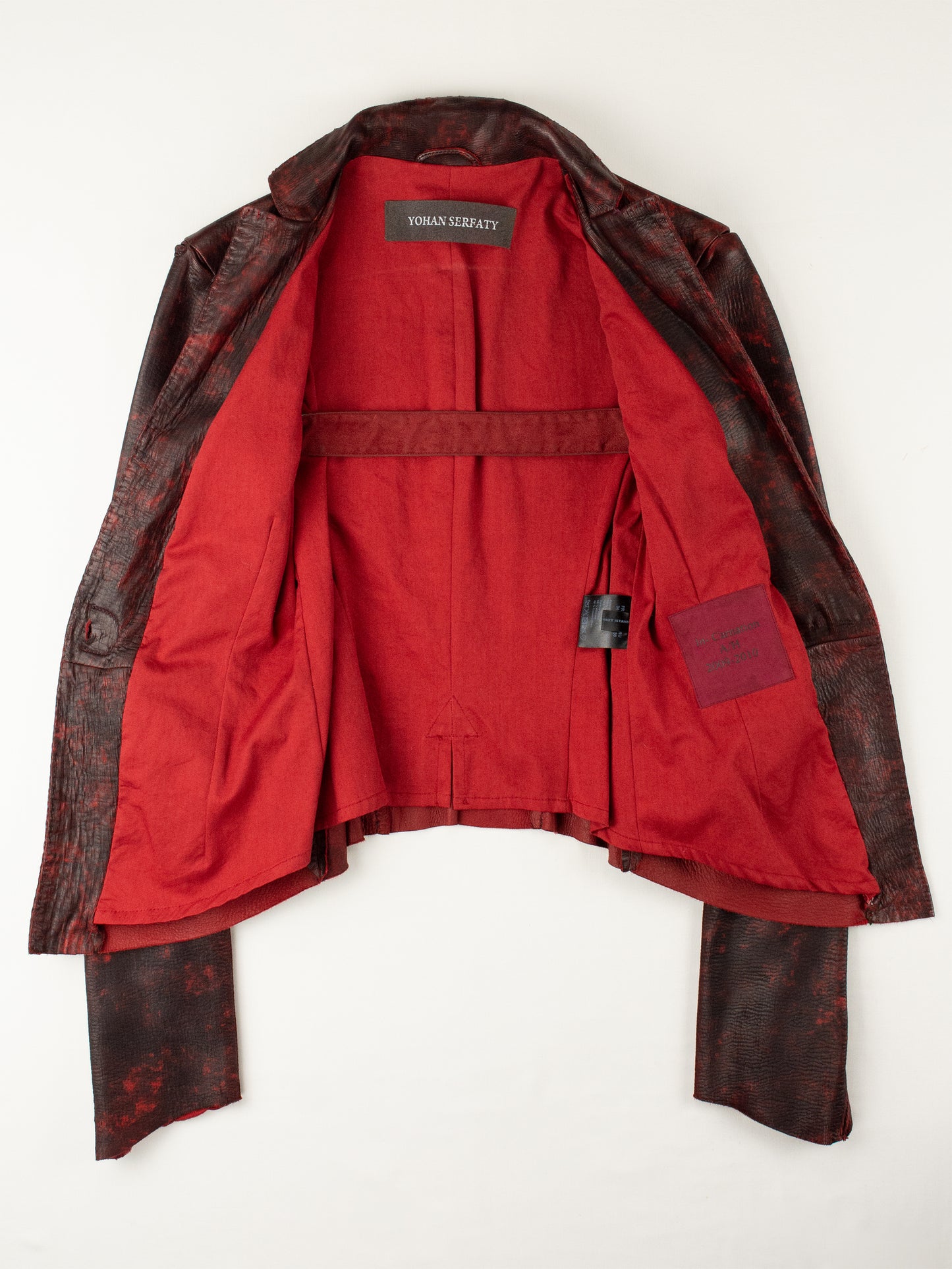 Yohan Serfaty - A/W 2009 - laser cut deer leather jacket - size 34