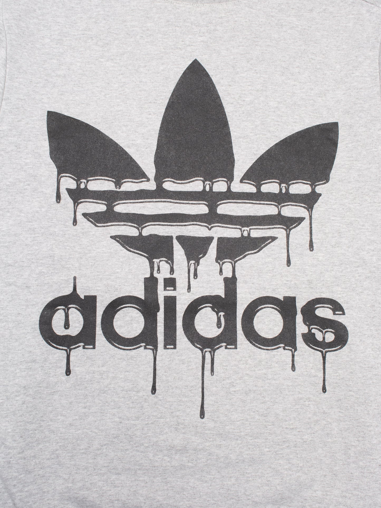 adidas Originals by Jeremy Scott - A/W 2010 - JS Melted Logo Sweatshirt (grey) - size S