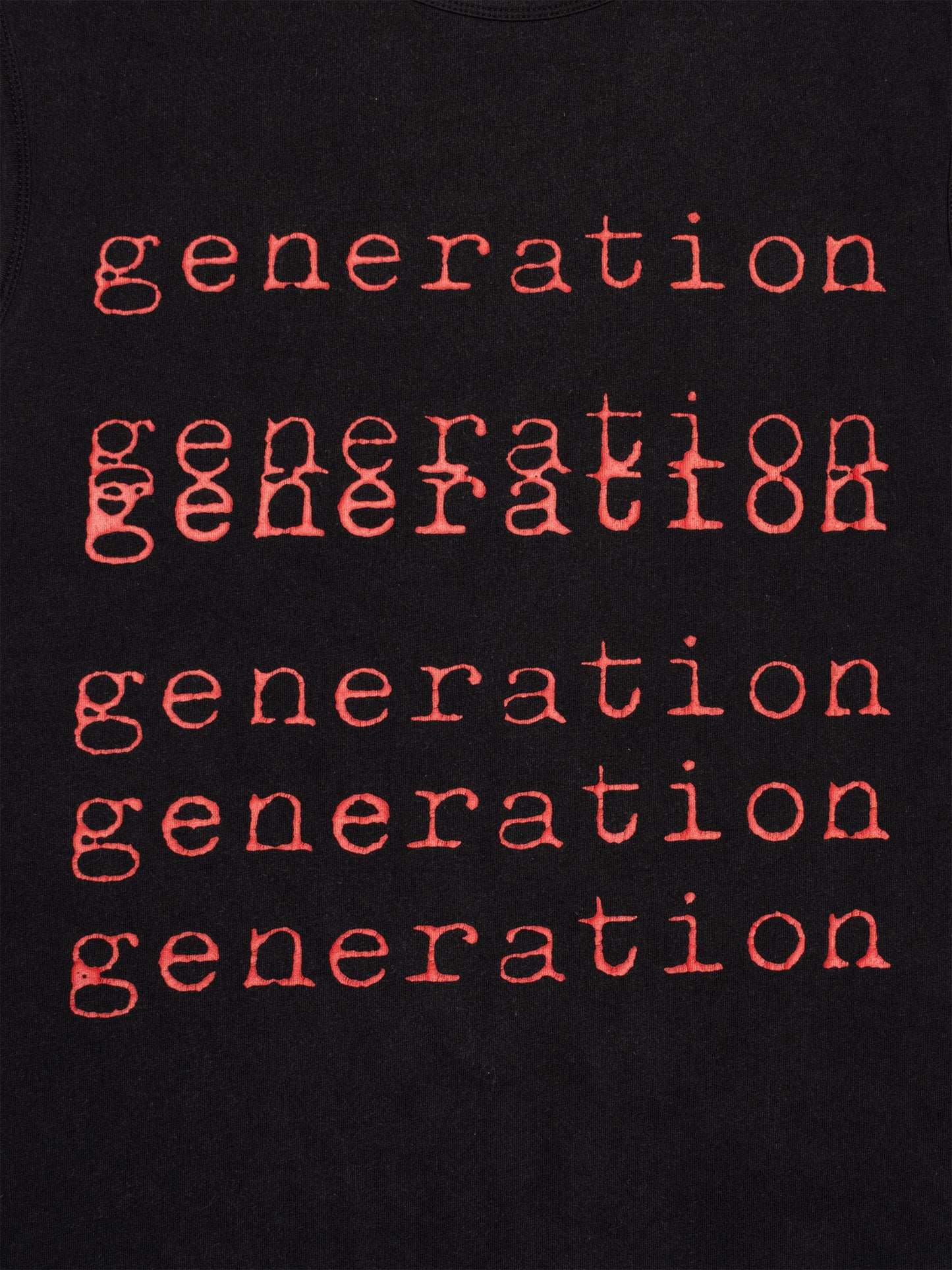 Raf Simons Archive Redux (2021) - SS97 "Generation" tank top