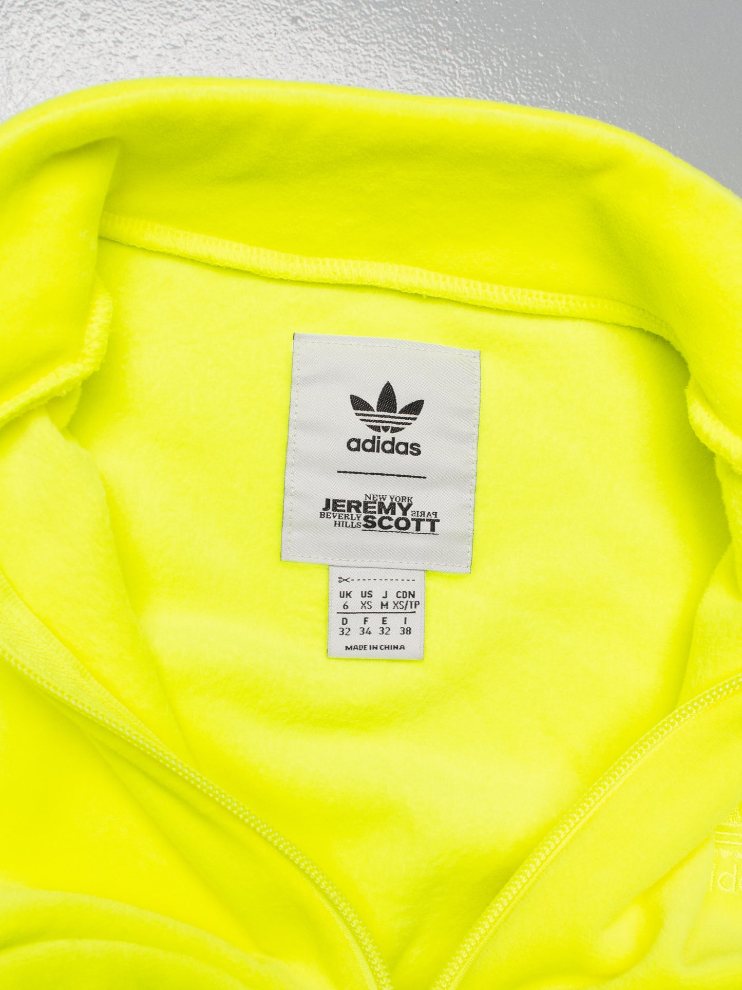 adidas Originals X Jeremy Scott 2021 JS Track Crop Top (yellow) - size XS