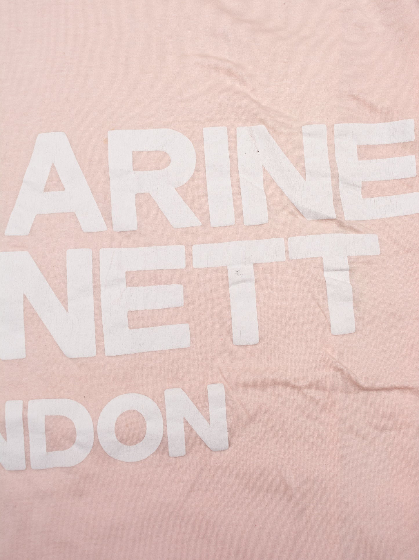 vintage Katharine Hamnett London logo baby pink t-shirt