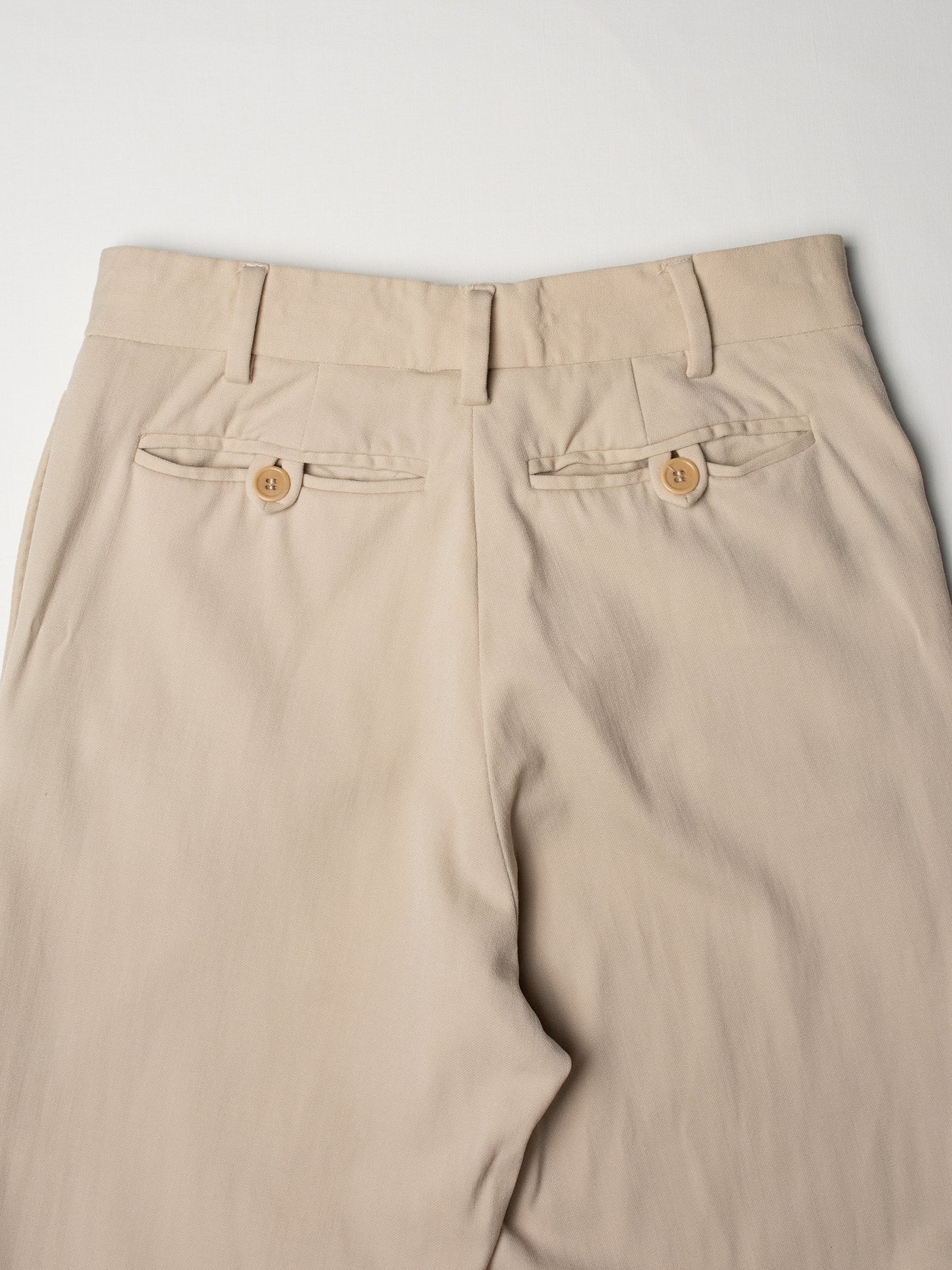 Helmut Lang - (vintage) - straight leg trousers (beige) - women's size 40