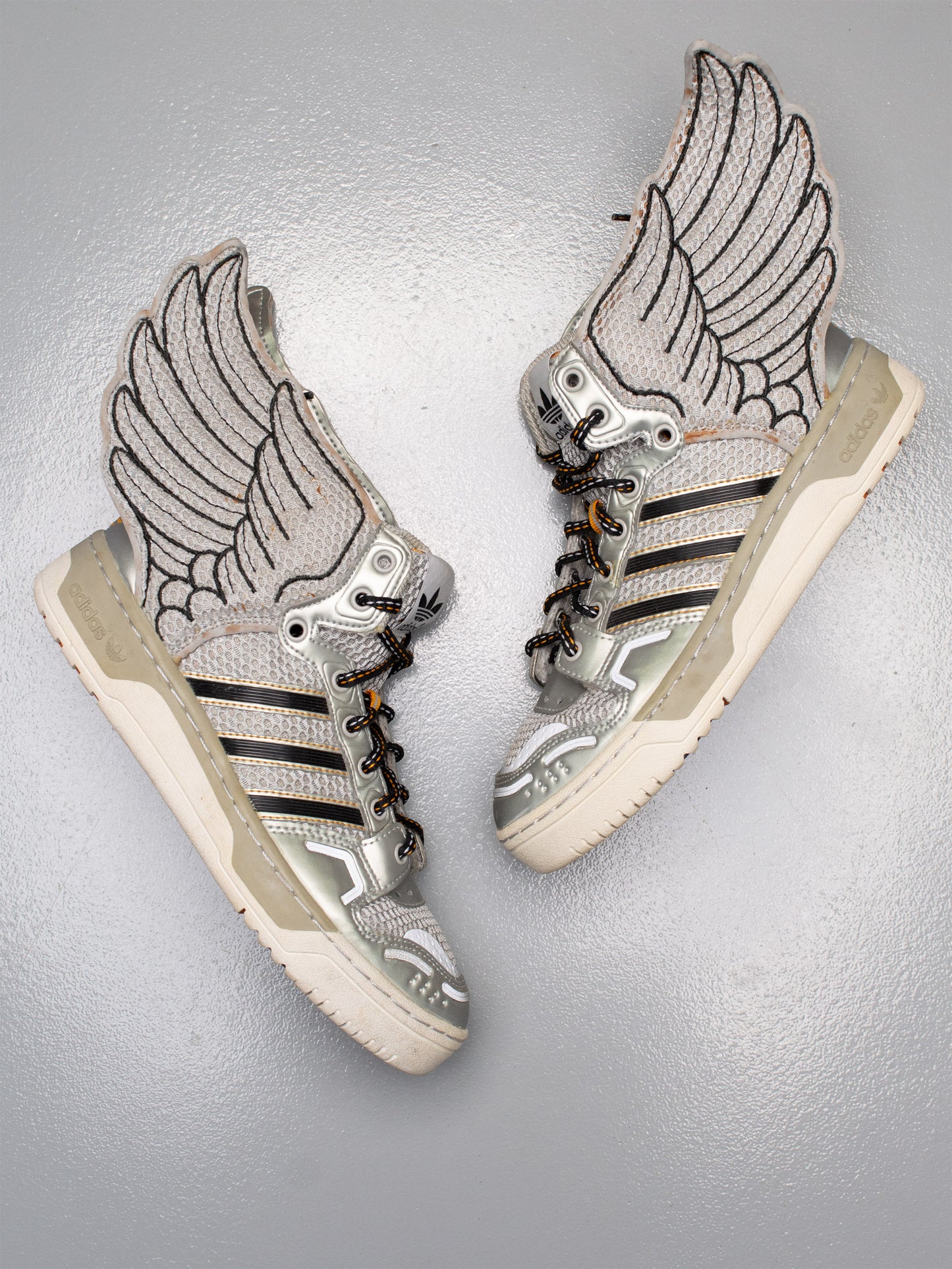 adidas Originals by Jeremy Scott A/W 2012 JS Wings "Mesh" (Metallic Silver) - size 37 1/3