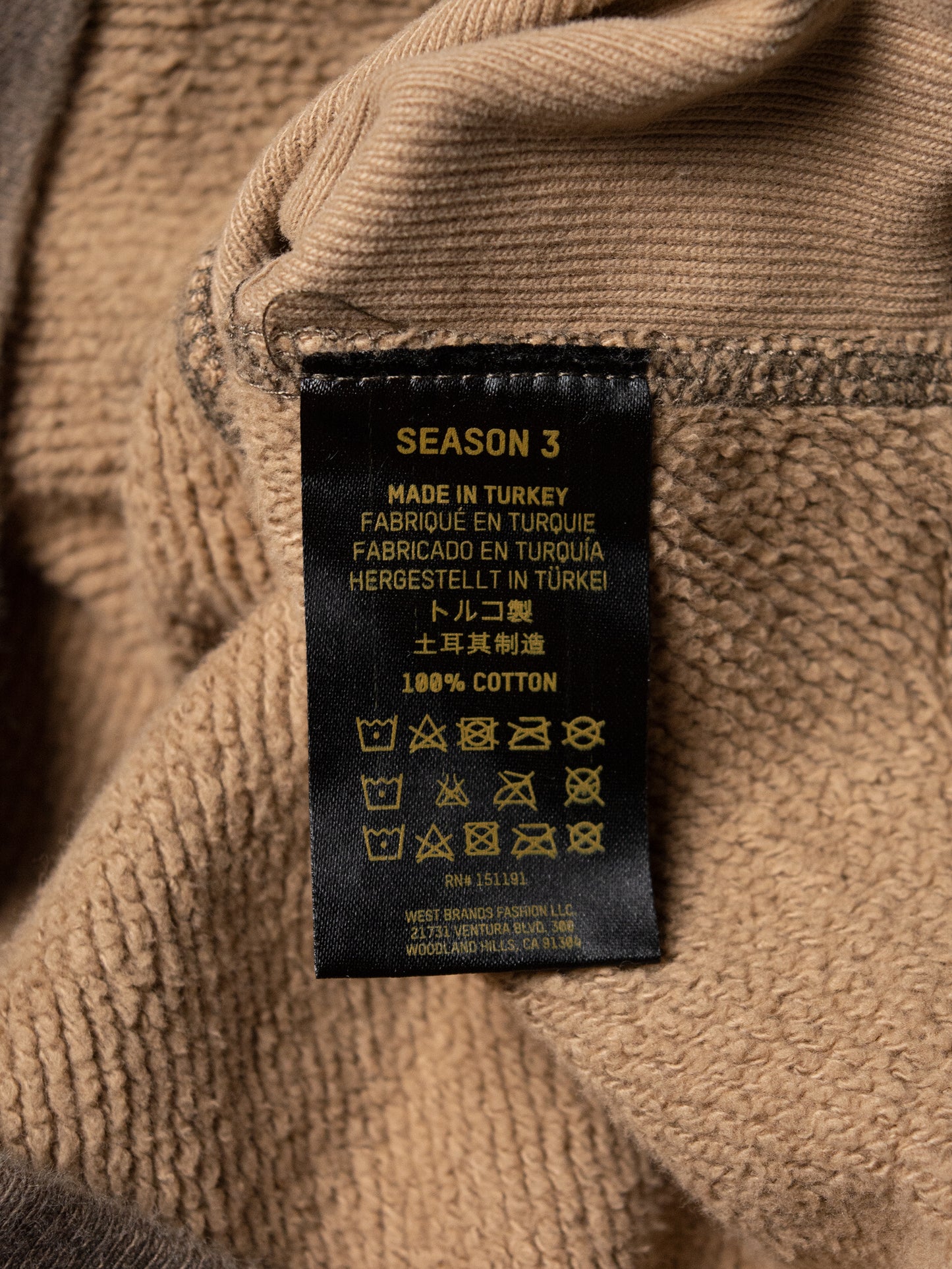 YEEZY Season 3 (2016) - camo fleece hoodie - size M