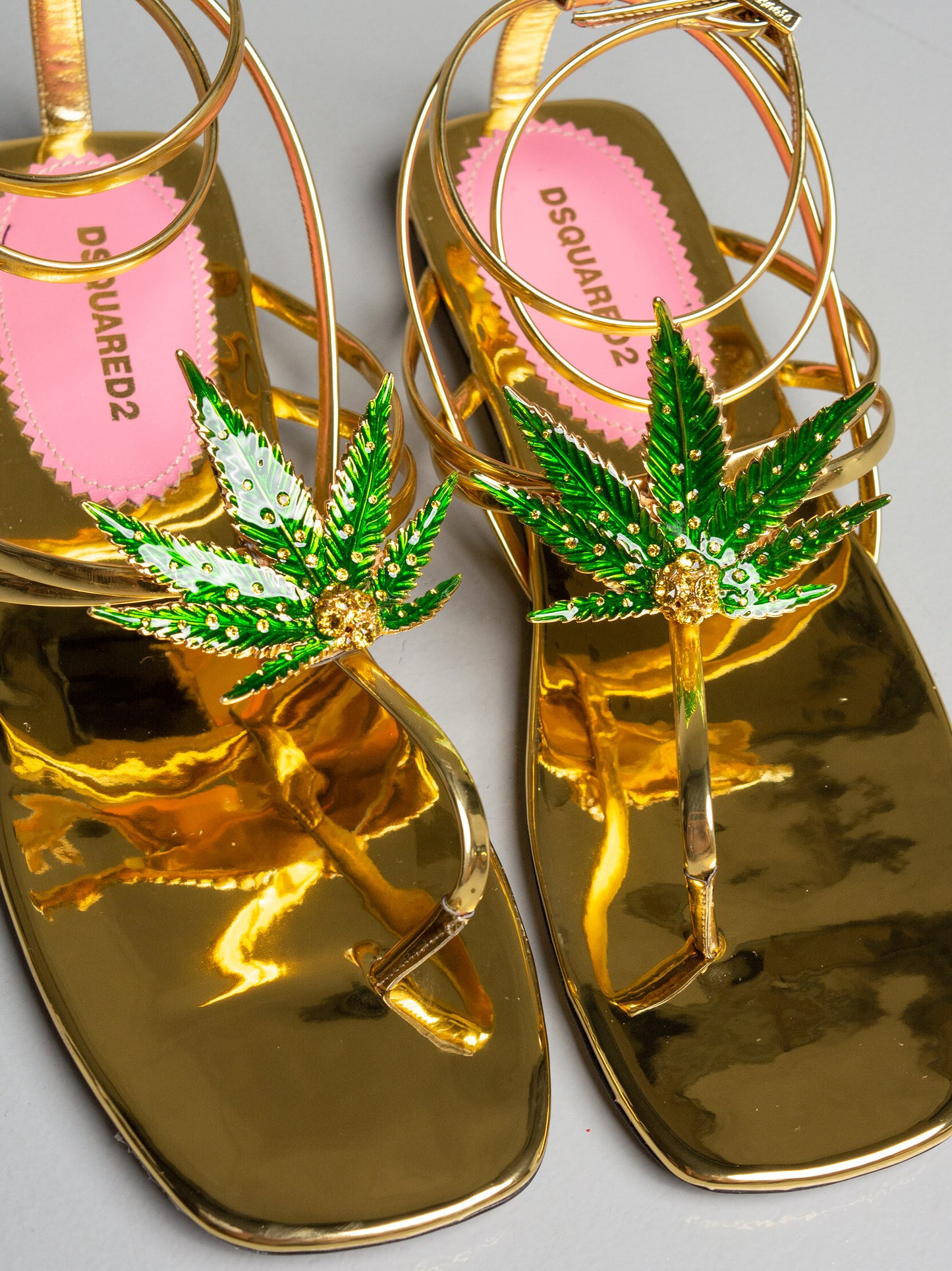 Dsquared2 S/S 2024 Marija Flat Sandals - size 38