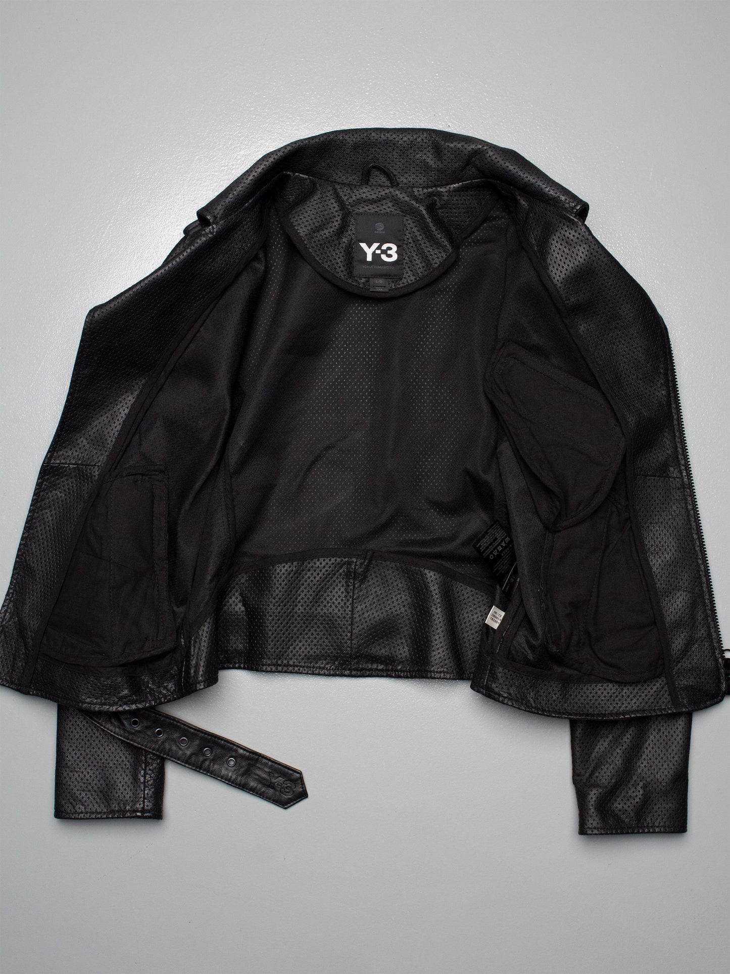 Y-3 - A/W 2013 - women's perforated leather biker jacket - size L