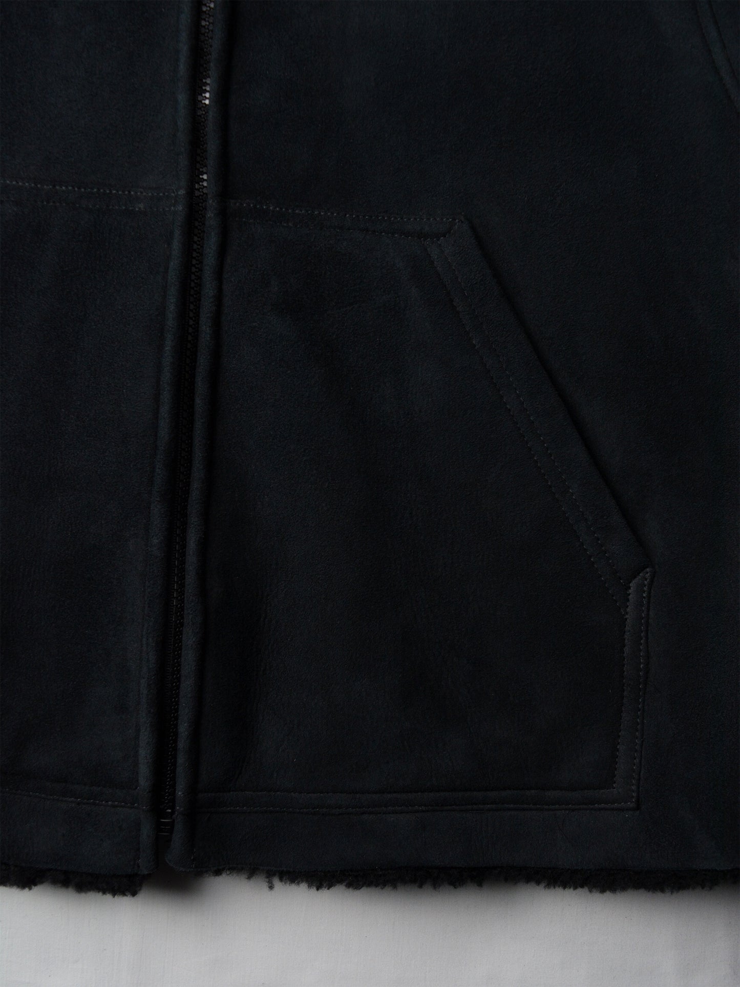 YEEZY Season 5 (2017) - hooded shearling jacket (Ink) - size S