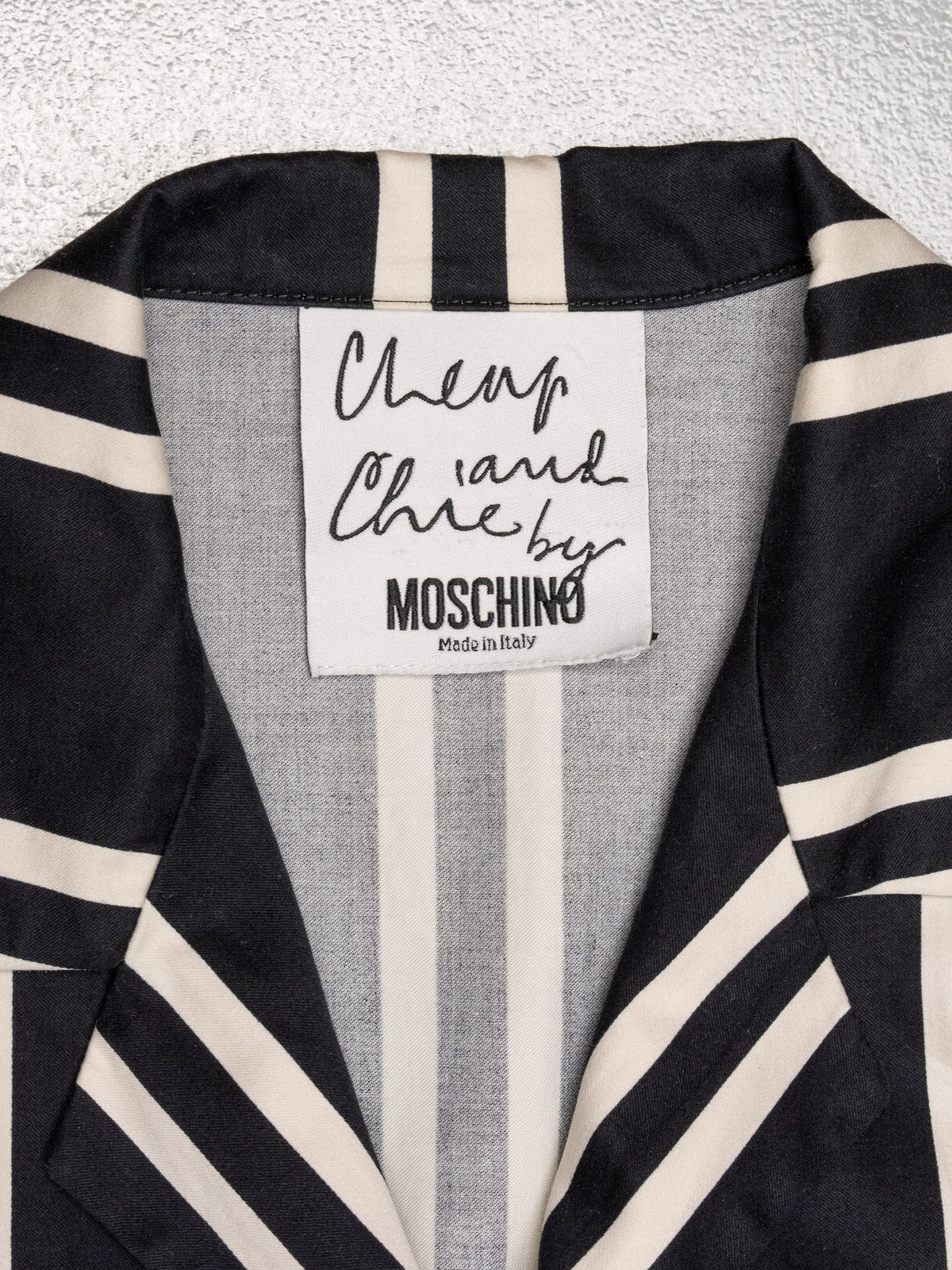 Moschino Cheap and Chic - vintage - striped shirt dress with waist tie - size 42