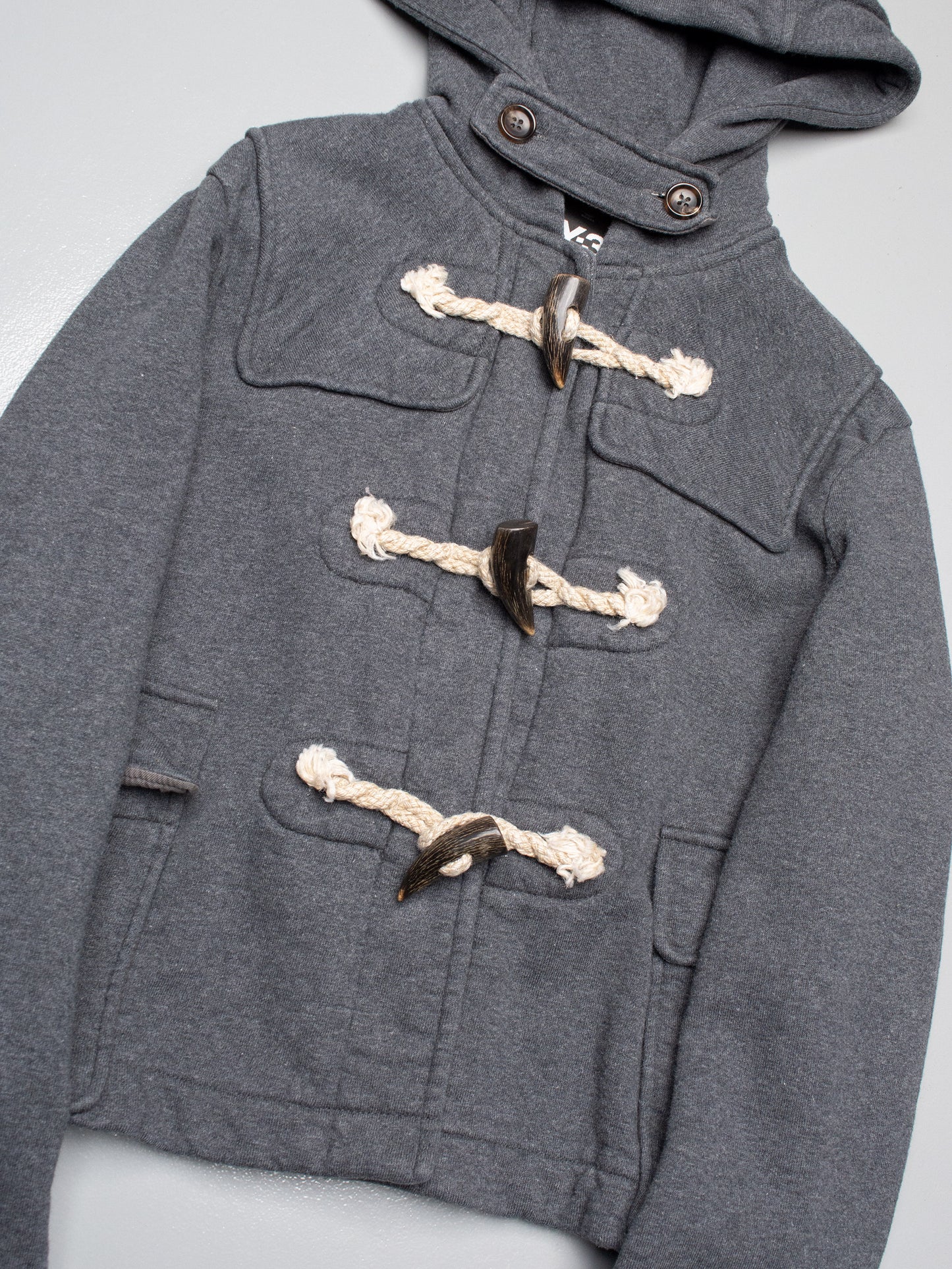 Y-3 A/W 2009 women's cropped fleece duffle jacket - size XS