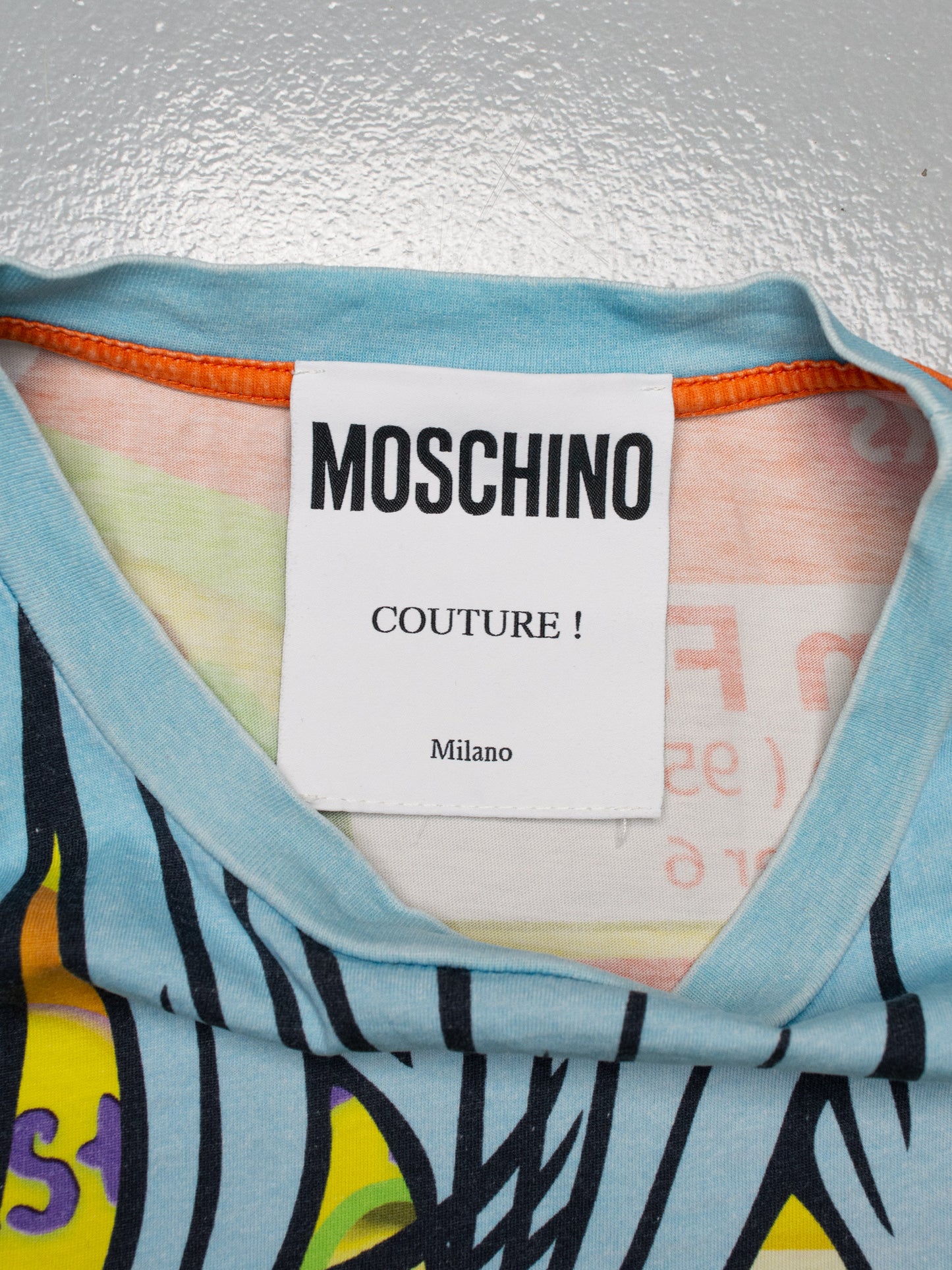 Moschino X Ben Frost A/W 2018 oversized graphic t-shirt - size XS